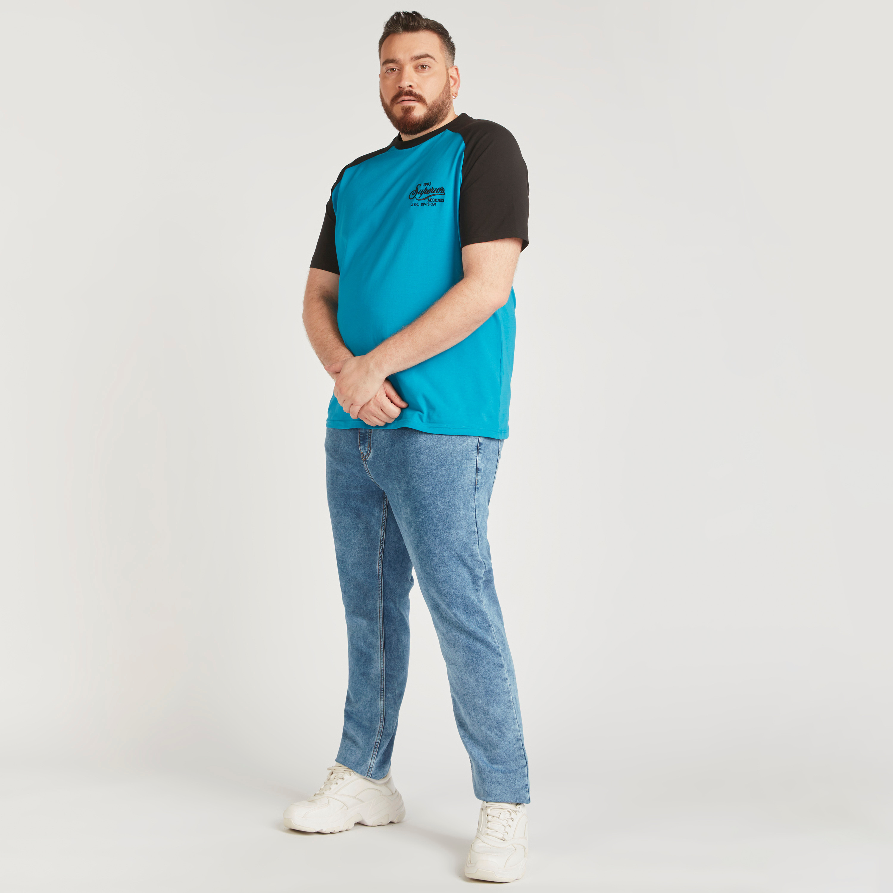 Text Print T-shirt with Short Sleeves and Crew Neck-men-clothing-tshirtsandpolos-tshirts-image-5