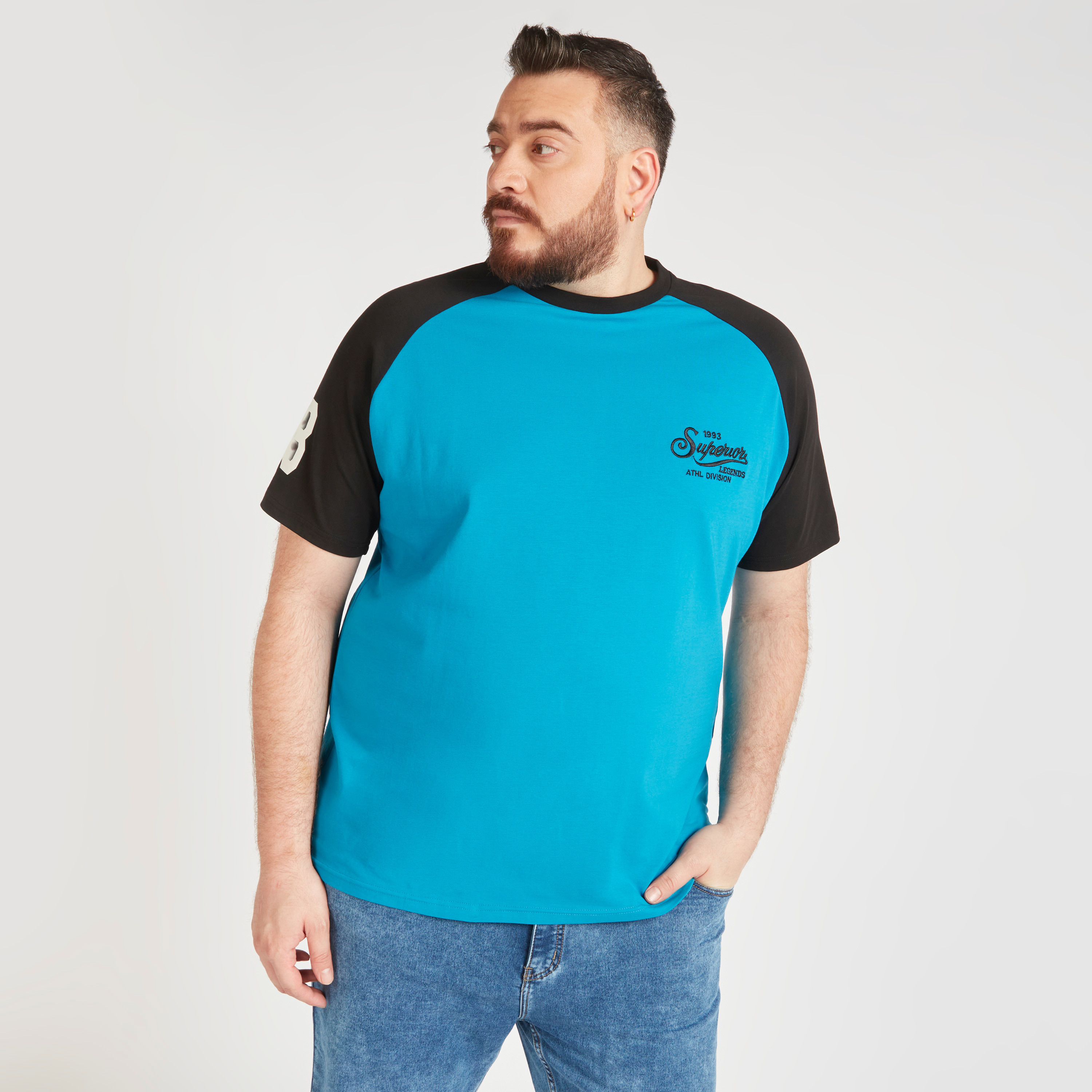 Text Print T-shirt with Short Sleeves and Crew Neck-men-clothing-tshirtsandpolos-tshirts-image-6