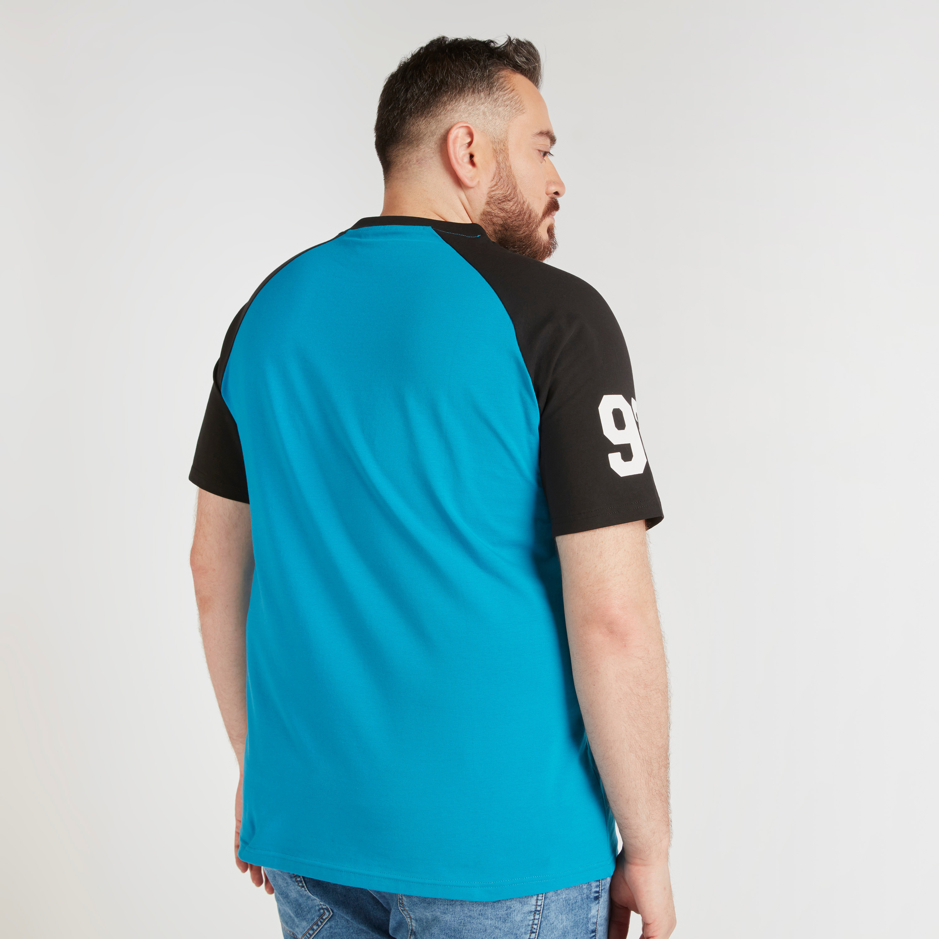 Text Print T-shirt with Short Sleeves and Crew Neck-men-clothing-tshirtsandpolos-tshirts-image-8