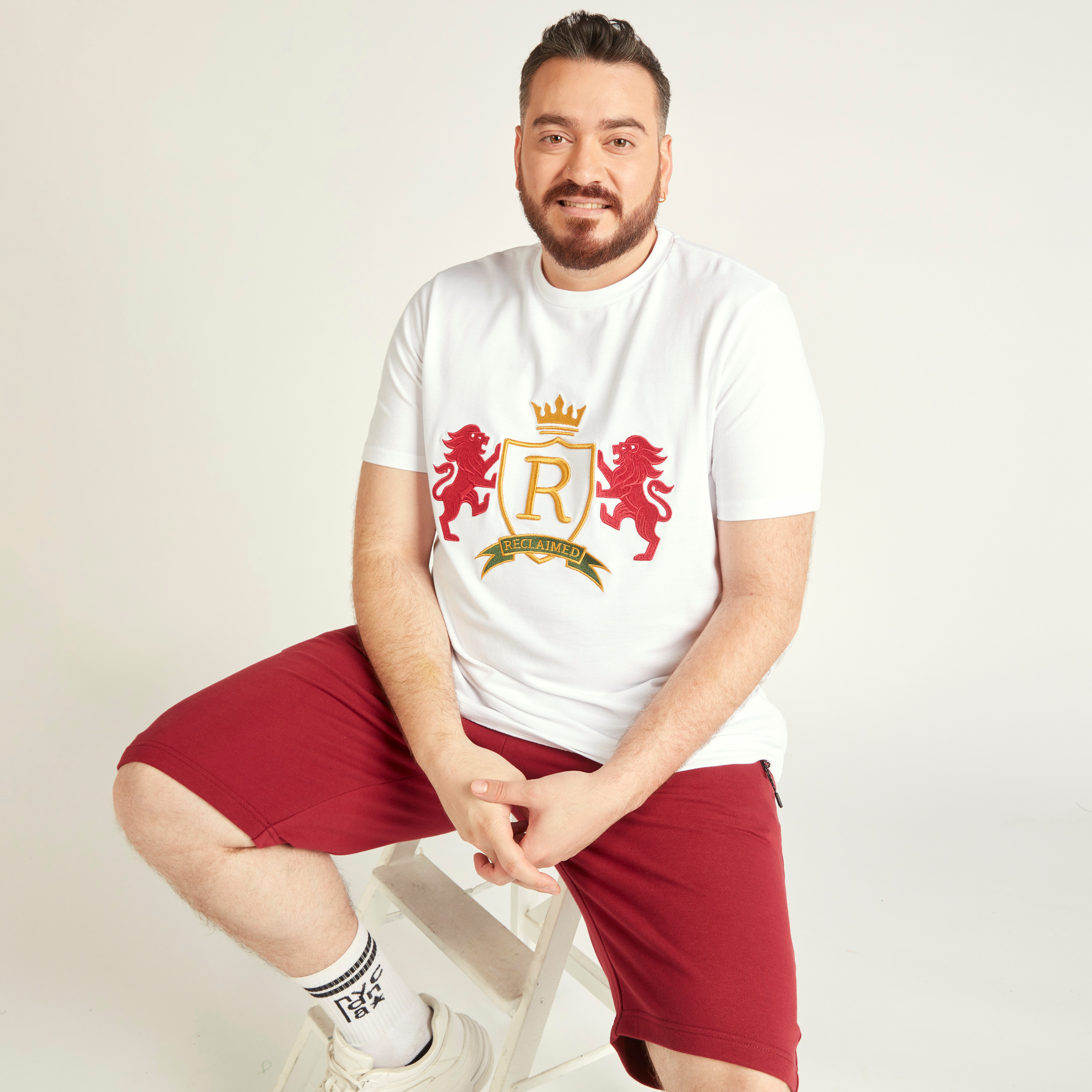 Embroidered T-shirt with Short Sleeves and Crew Neck-men-clothing-tshirtsandpolos-tshirts-image-5
