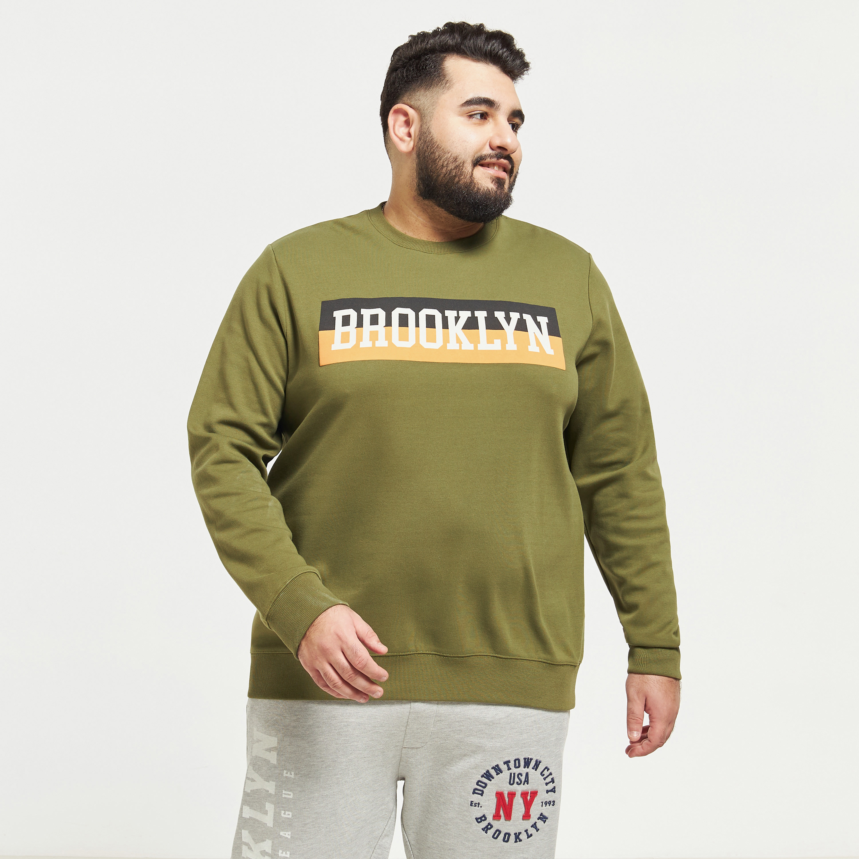 Plus size outlet crew neck sweatshirts