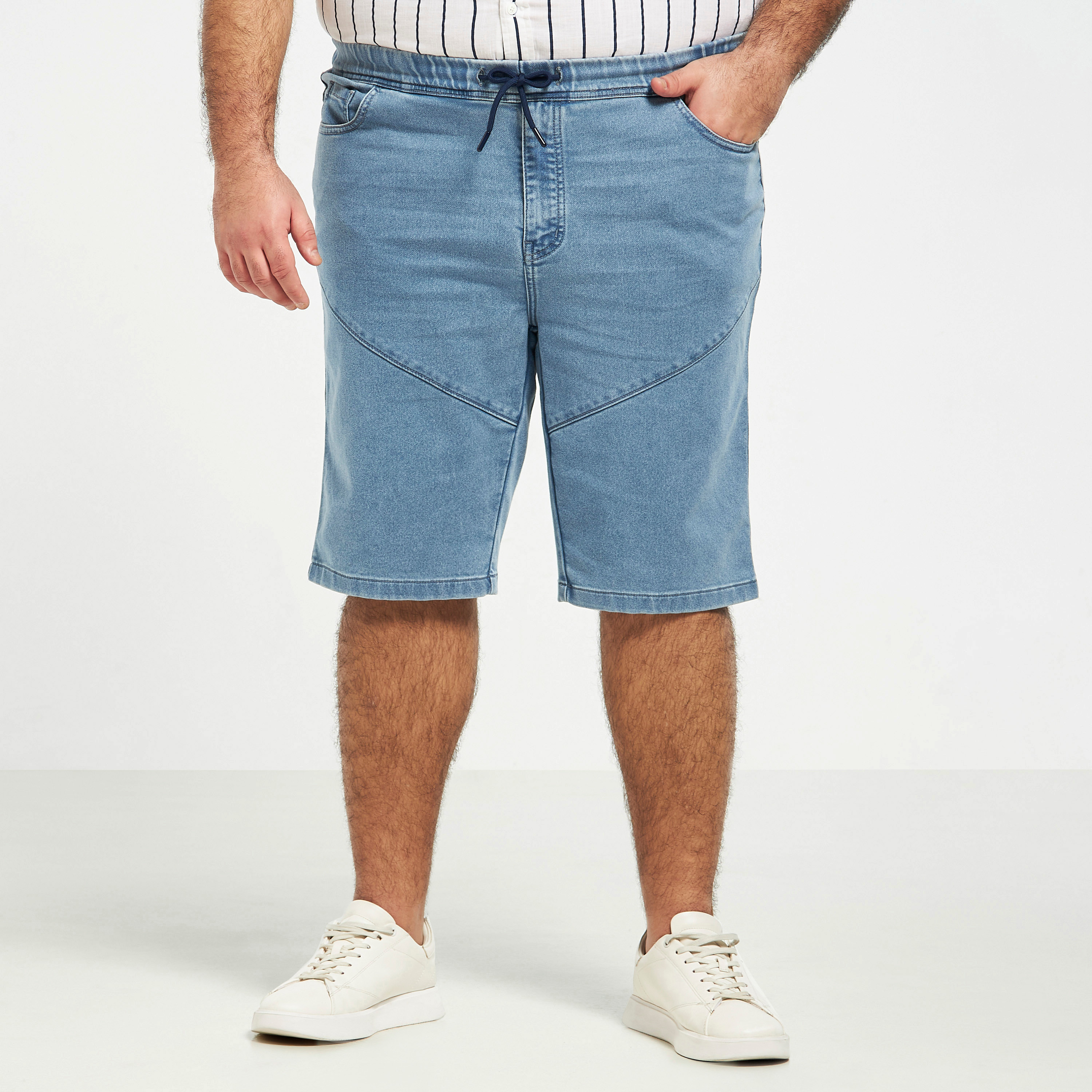 Mens plus sale size denim shorts