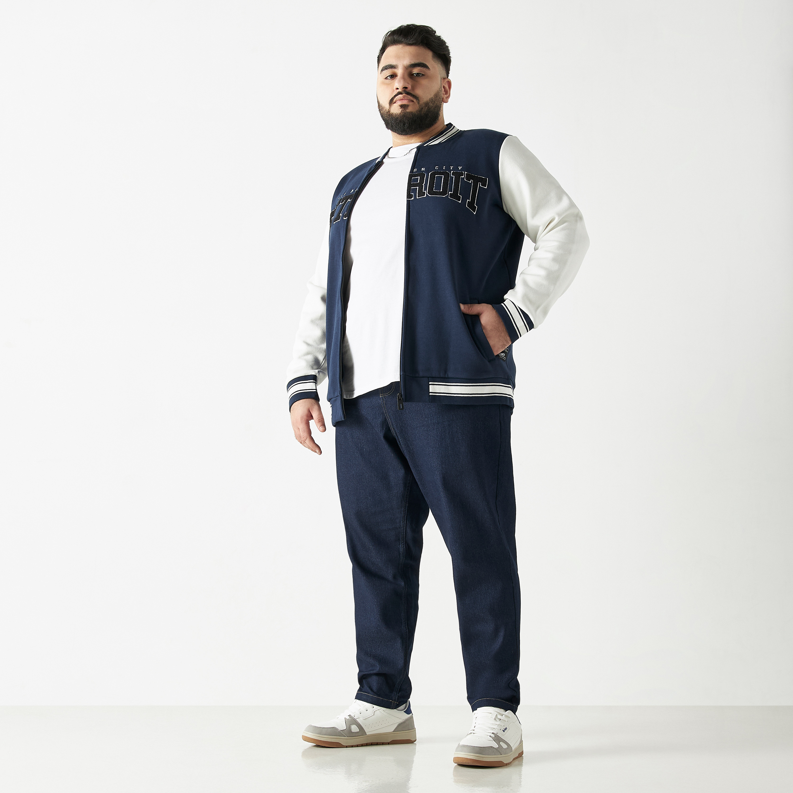 Plus size mens outlet varsity jacket