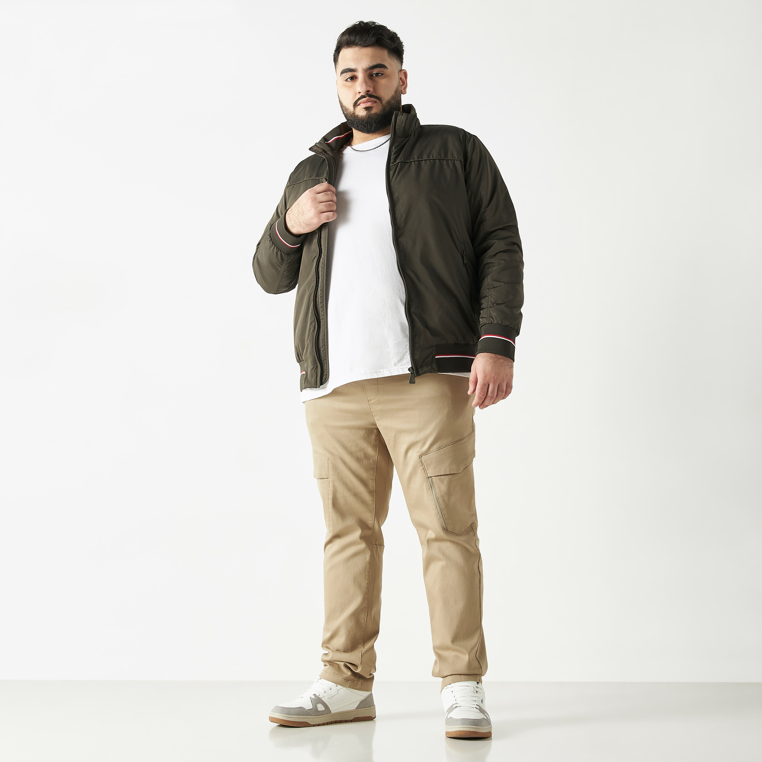 Plus Size Solid Cargo Pants with Pockets-men-clothing-bottoms-trousersandchinos-trousers-image-2