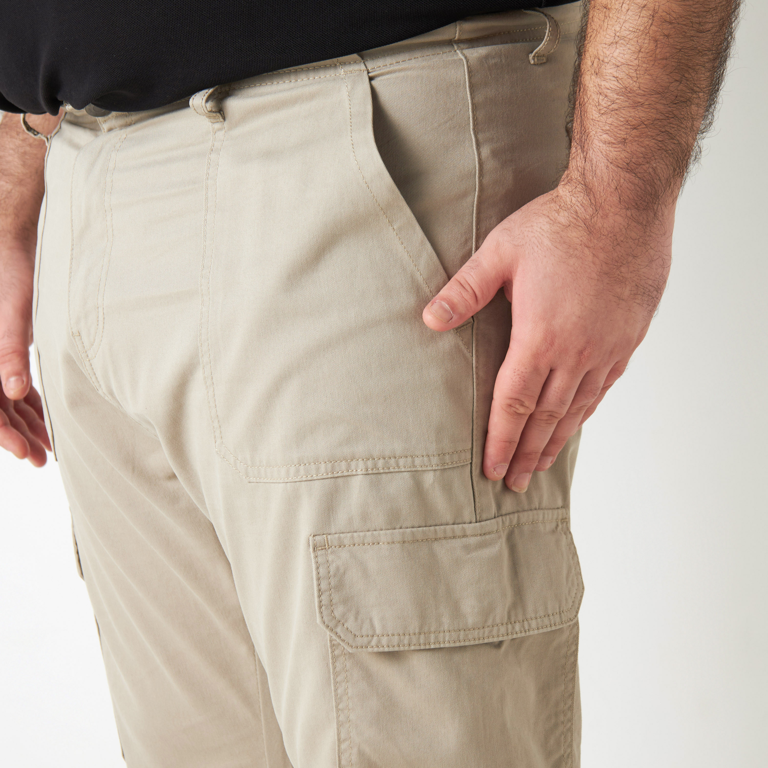 Plus Size Cargo Pants with Button Closure-men-clothing-bottoms-trousersandchinos-trousers-image-8