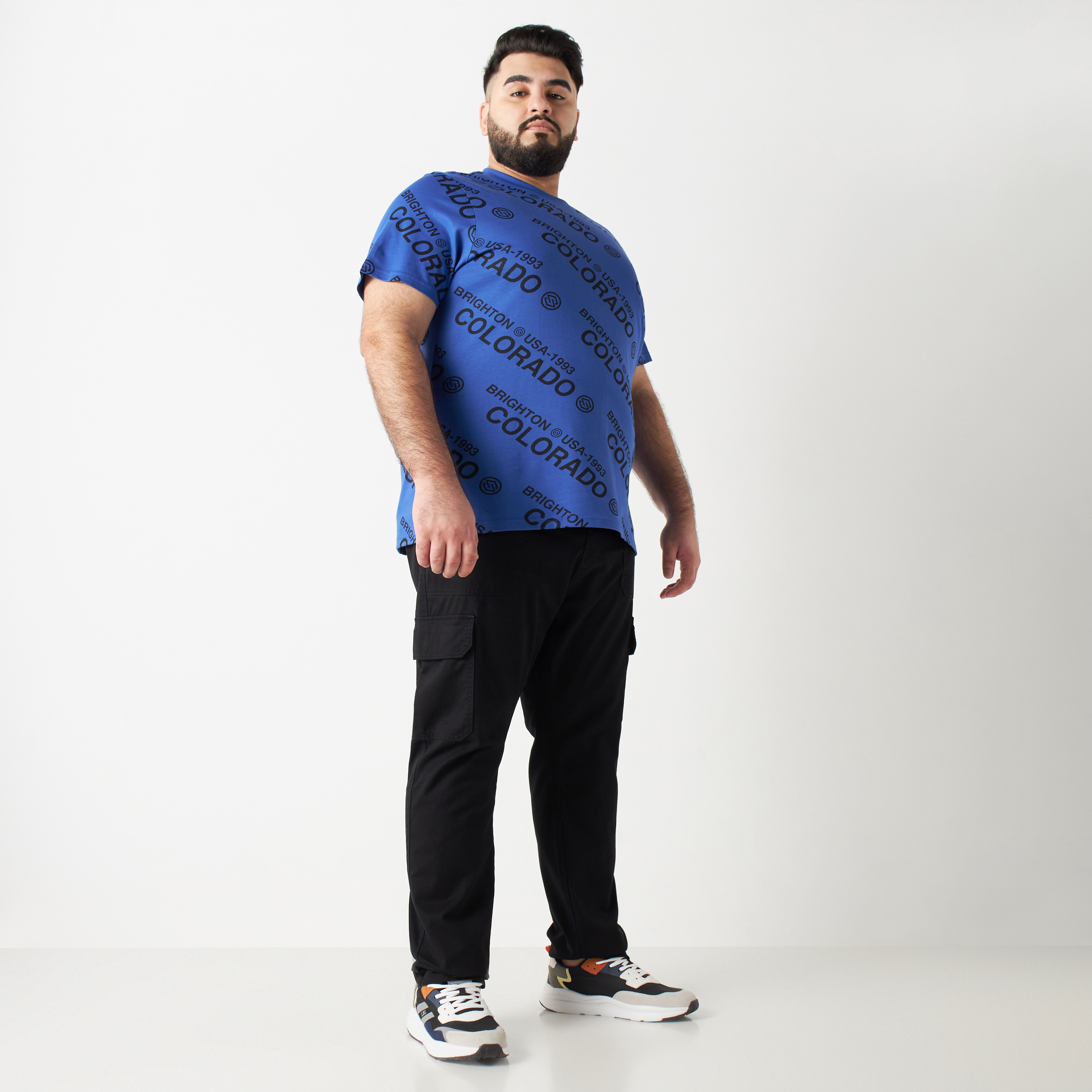 Plus Size Cargo Pants with Button Closure-men-clothing-bottoms-trousersandchinos-trousers-image-2