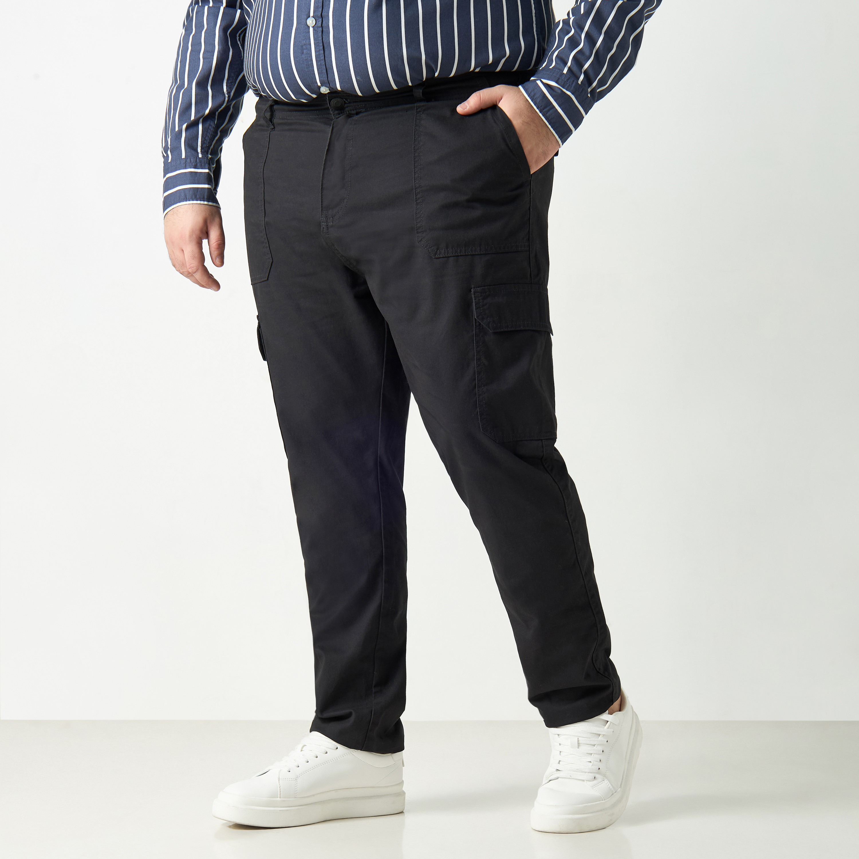 Plus Size Cargo Pants with Pockets-men-clothing-bottoms-trousersandchinos-trousers-image-1