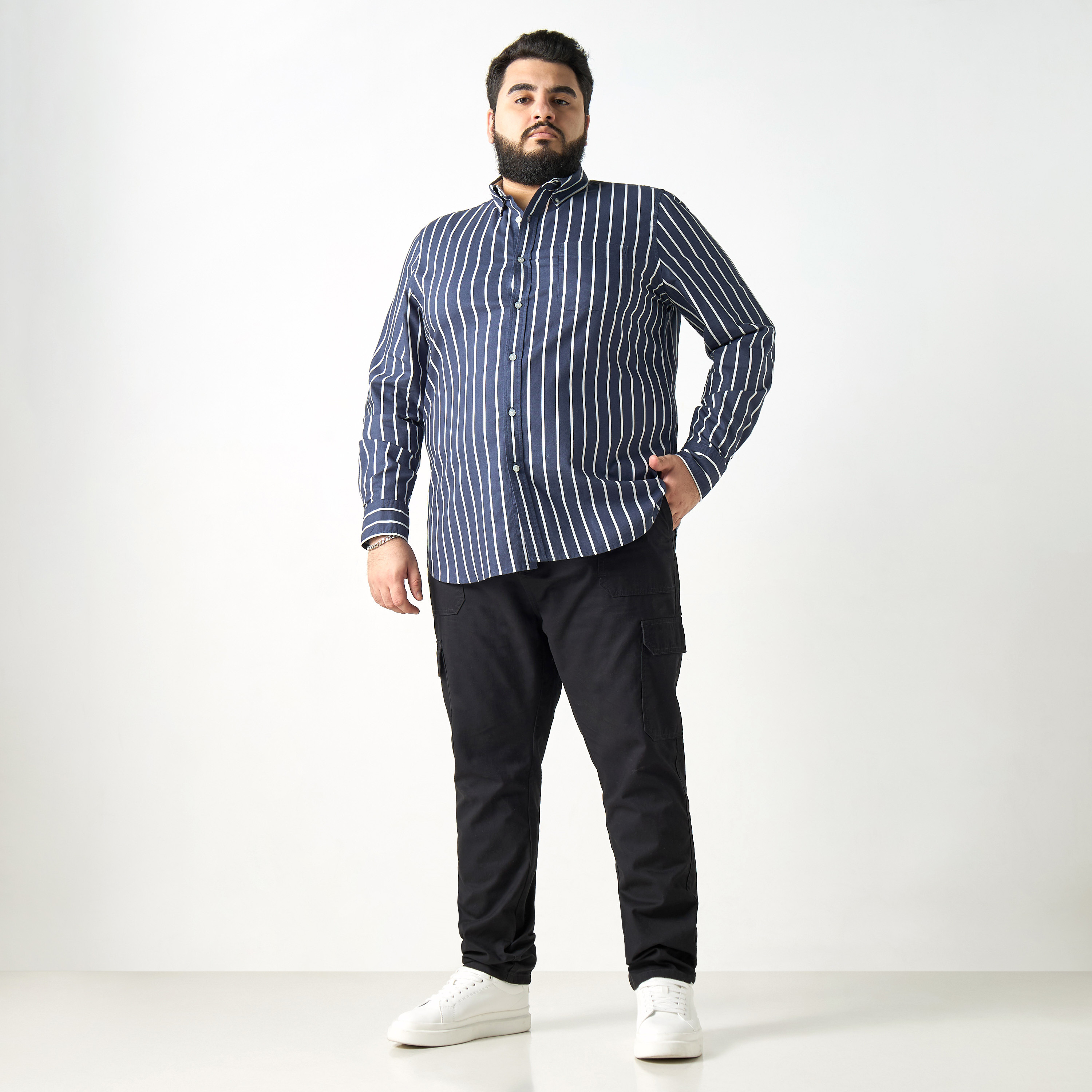 Plus Size Cargo Pants with Pockets-men-clothing-bottoms-trousersandchinos-trousers-image-2