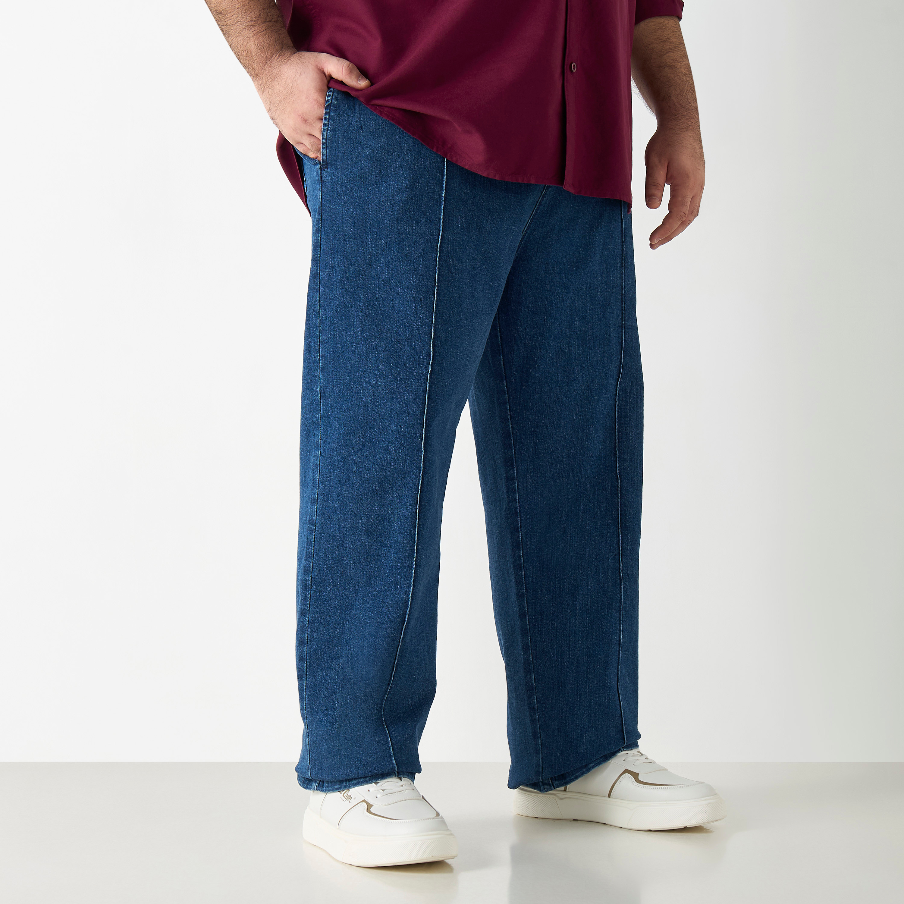 Denim joggers mens plus size online