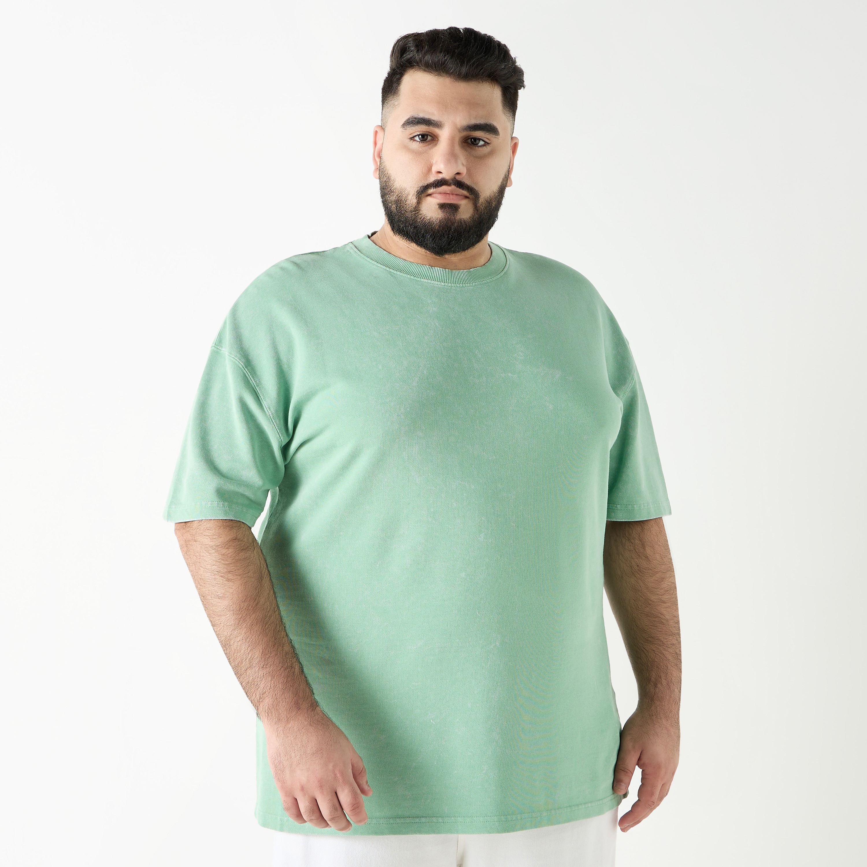 Plus Size Crew Neck T-shirt with Short Sleeves-men-clothing-tshirtsandpolos-tshirts-image-1
