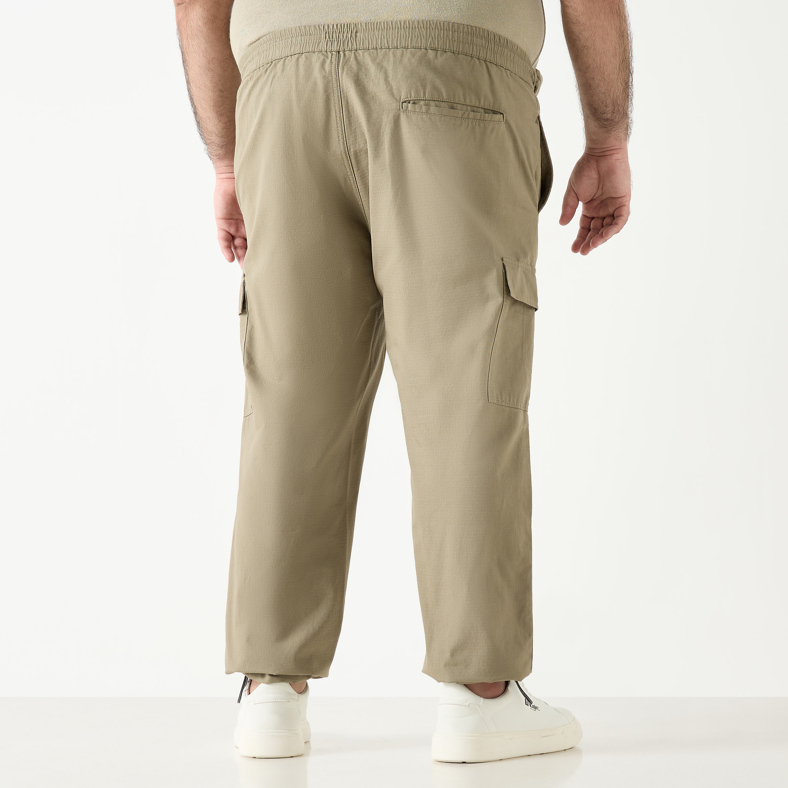 Plus Size Pants with Drawstring Waist and Pockets-men-clothing-bottoms-joggers-image-3