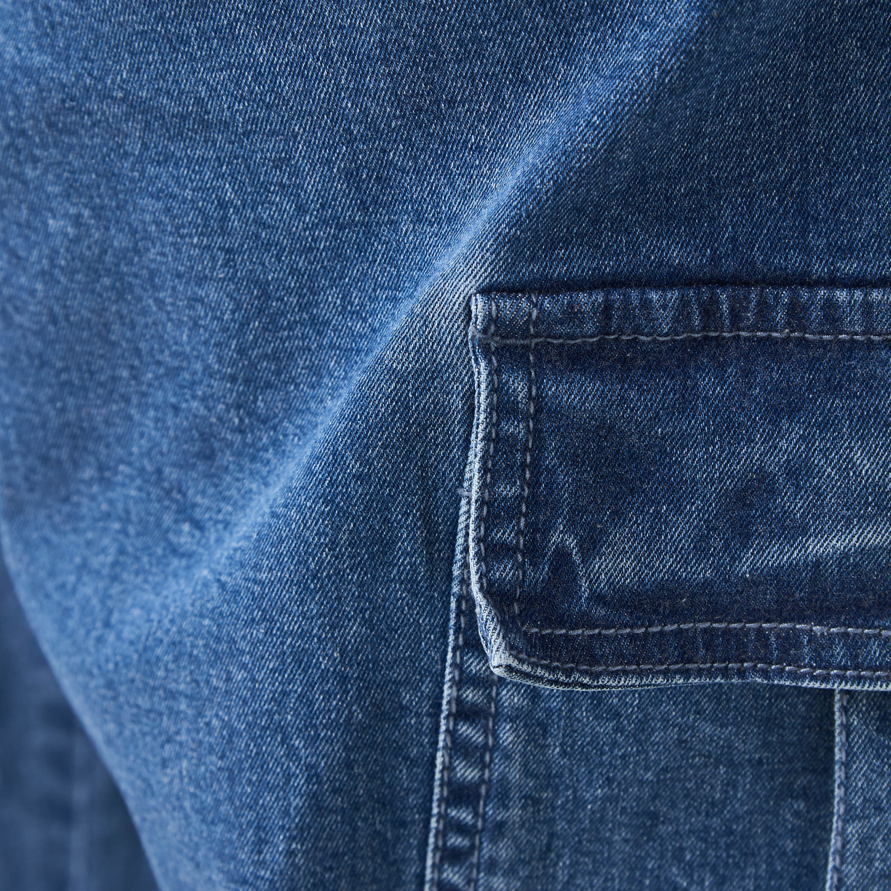 Plus Size Relaxed Fit Denim Cargo Pants with Flexi Waist-men-clothing-bottoms-joggers-image-10