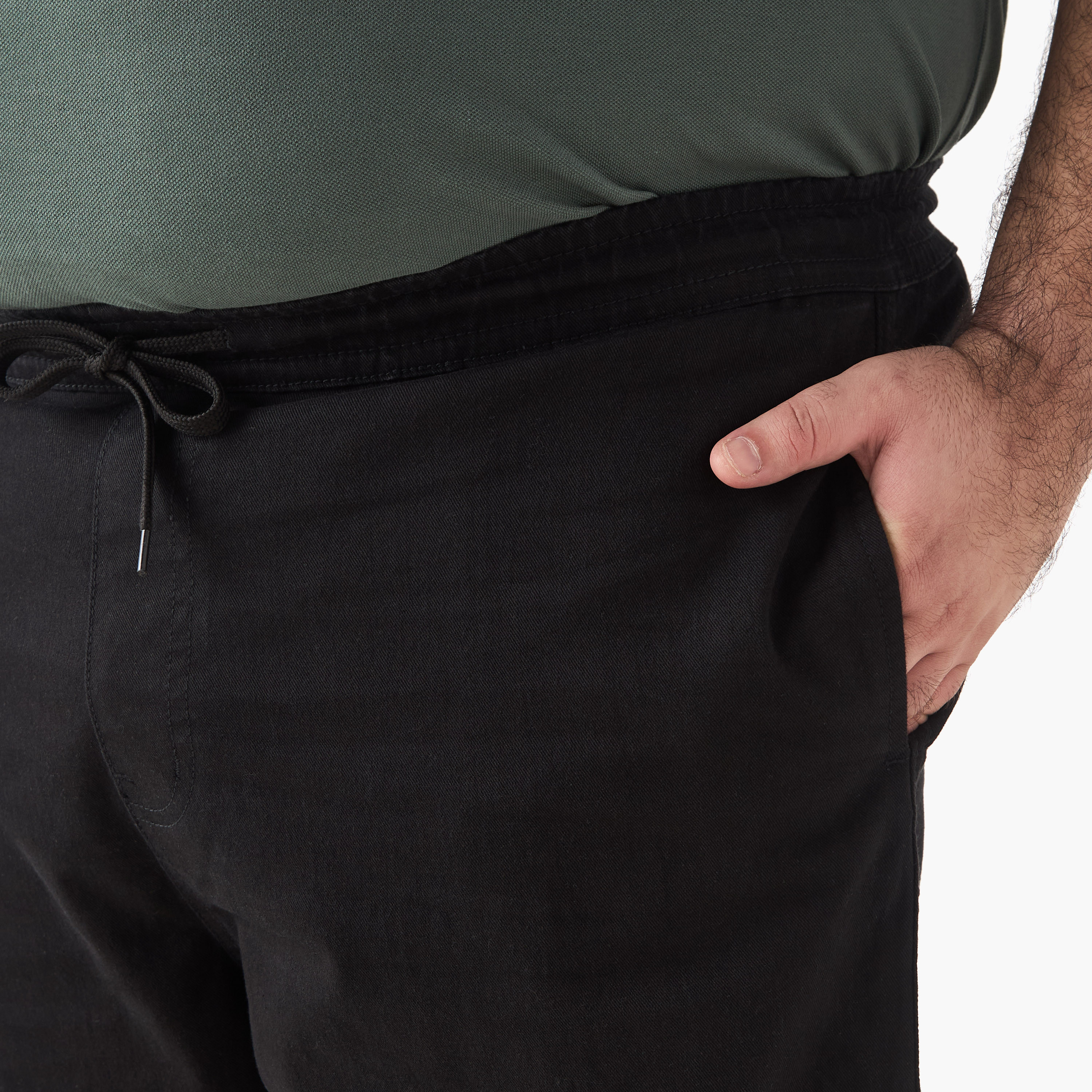 Plus Size Relaxed Fit Denim Cargo Pants with Flexi Waist-men-clothing-bottoms-joggers-image-4