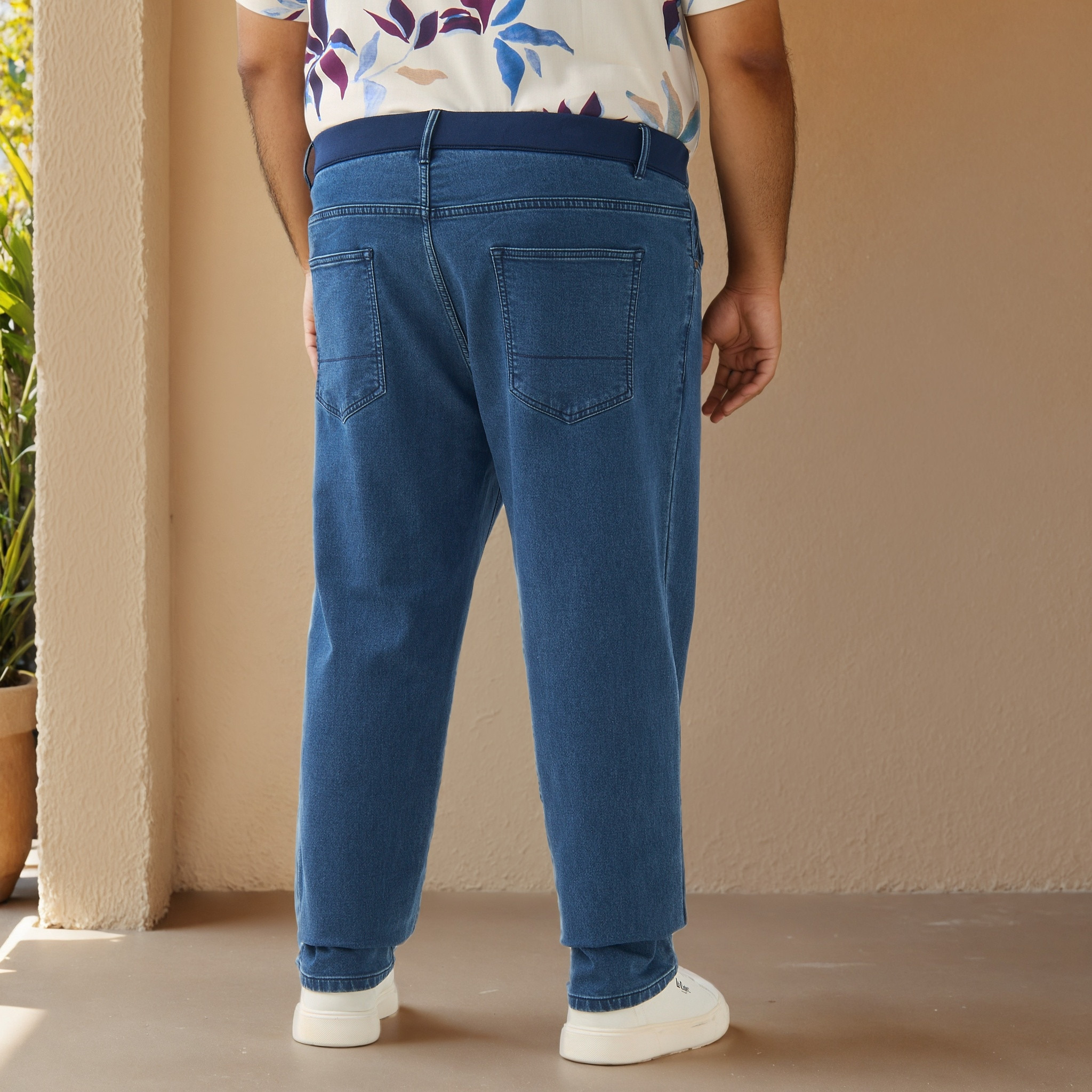Men Regular Fit Flexi Waist Jeans-men-clothing-bottoms-jeans-image-1