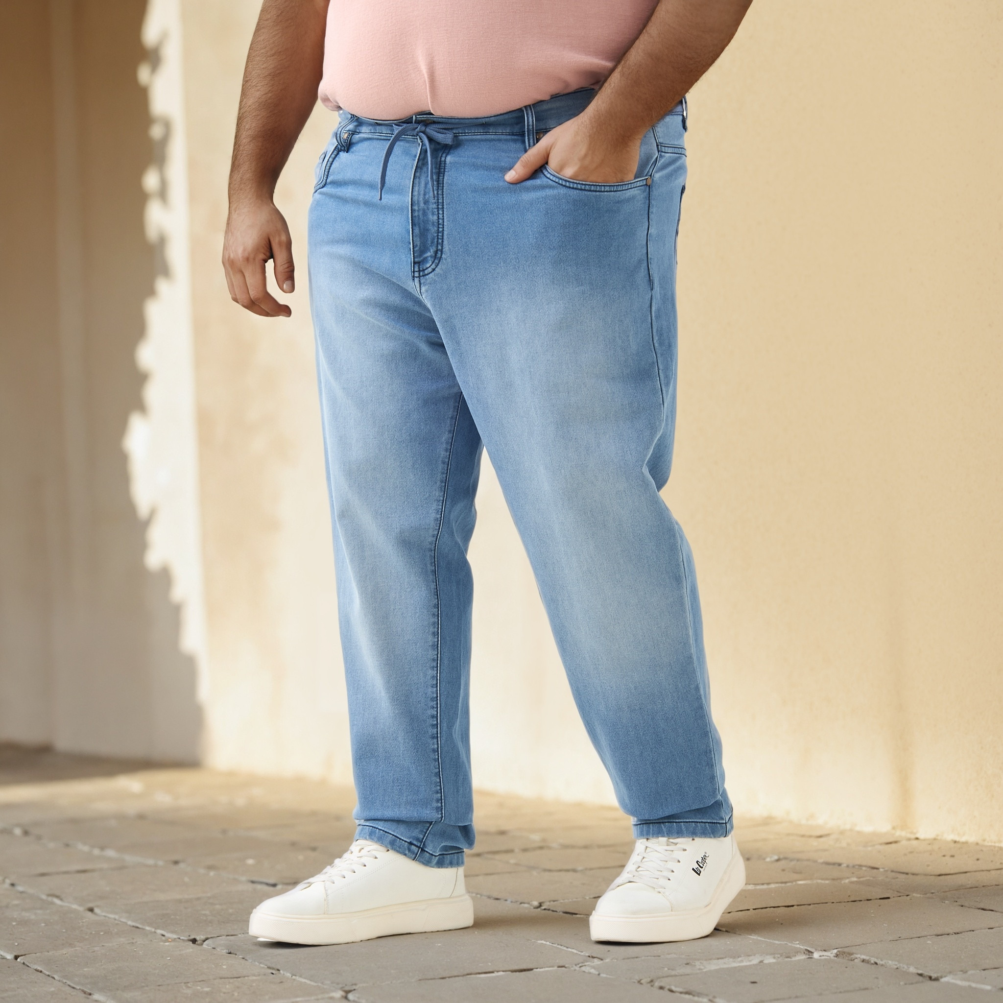 Men Regular Fit Flexi Waist Jeans-men-clothing-bottoms-jeans-image-1