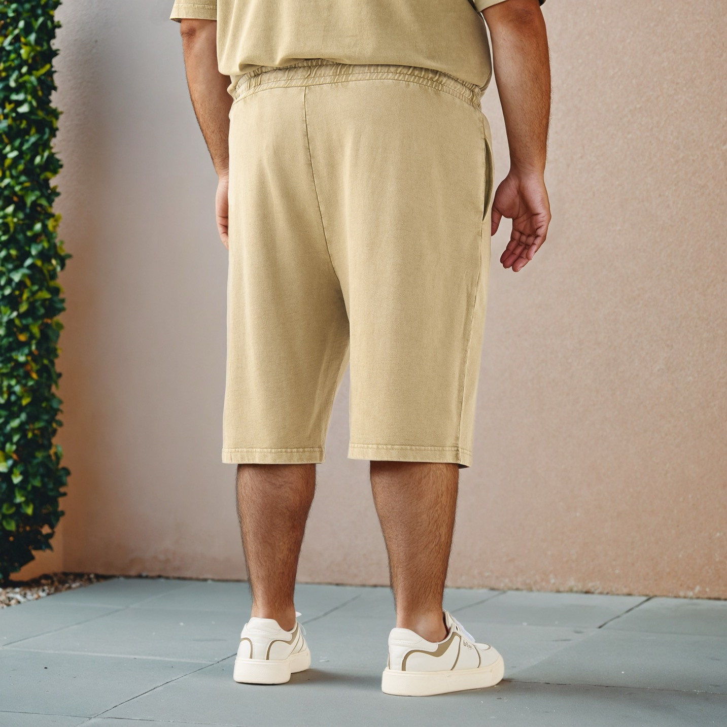 Plus Size Eagles Print Regular Fit Flexi Waist Shorts-men-clothing-bottoms-shorts-image-3