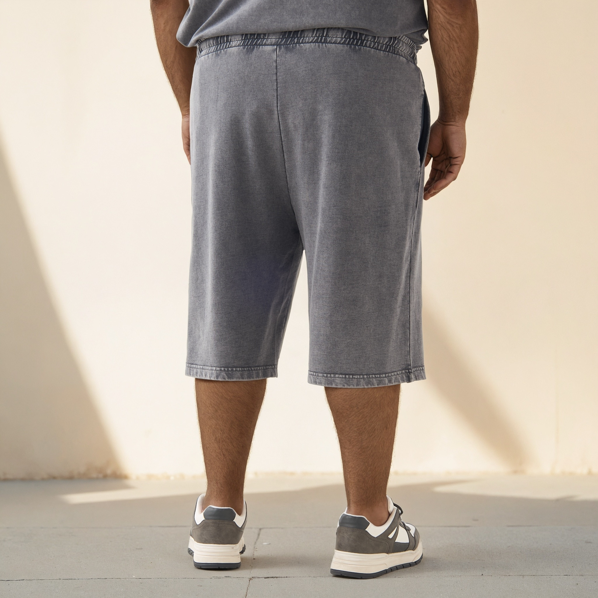 Plus Size New England Patriots Logo Flexi Waist Shorts-men-clothing-bottoms-shorts-image-3