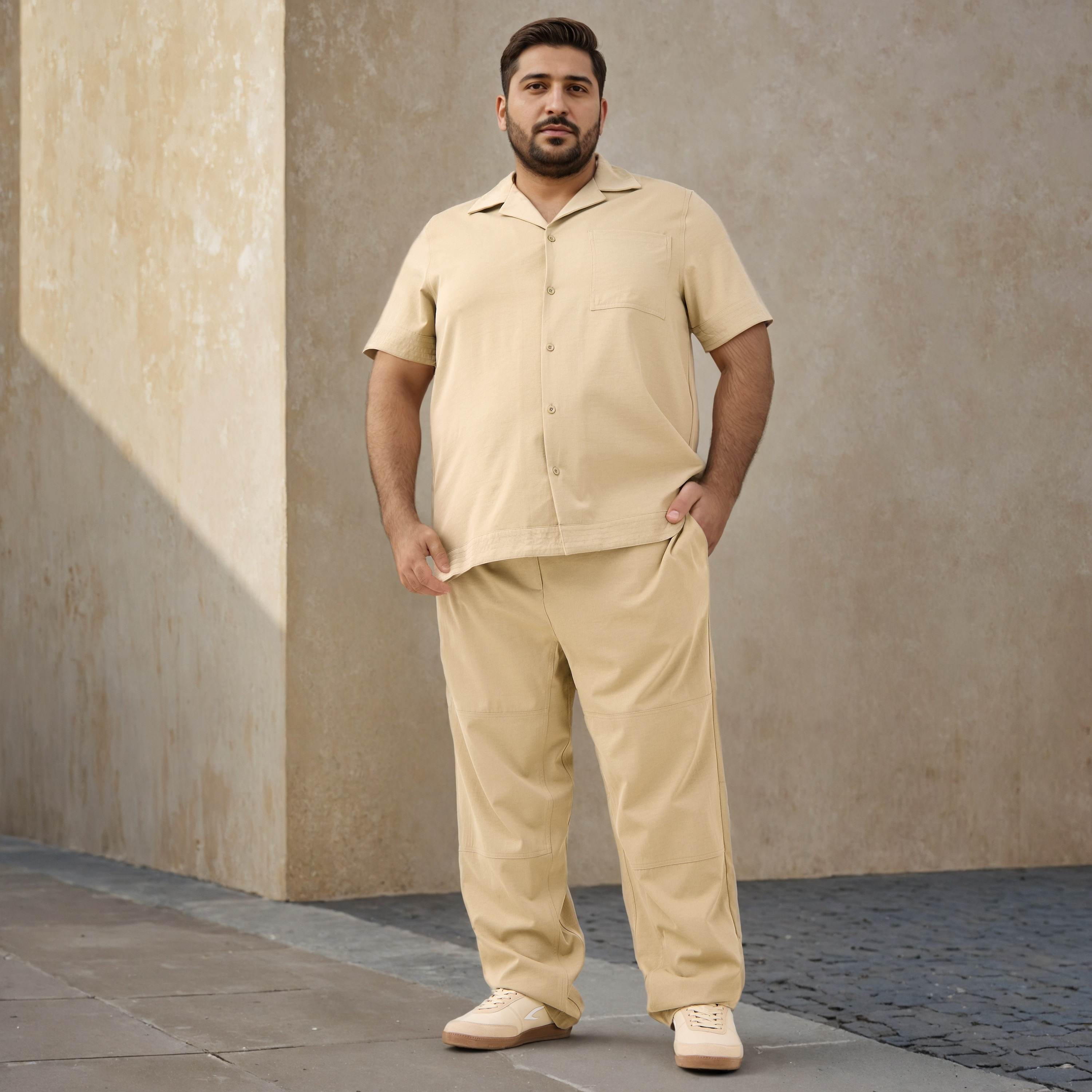 Plus Size Regular Fit Flexi Waist Pants-men-clothing-bottoms-trousersandchinos-trousers-image-2