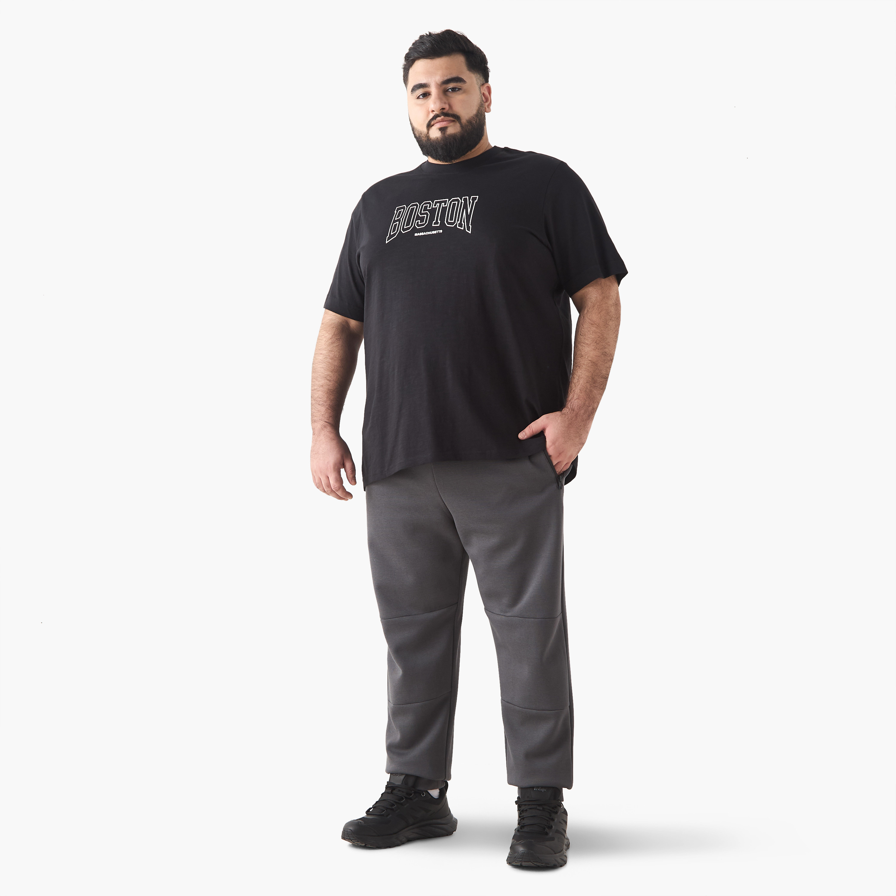Men Regular Fit Joggers with Flexi Waist-men-clothing-bottoms-joggers-image-2
