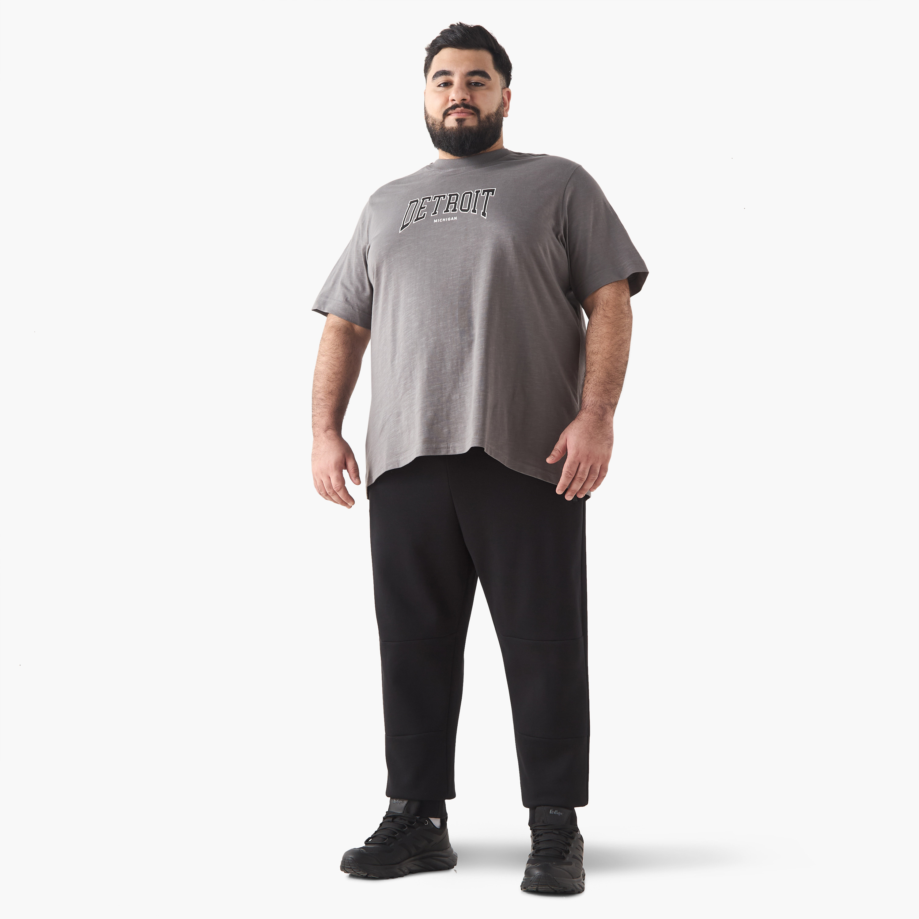 Men Regular Fit Joggers with Flexi Waist-men-clothing-bottoms-joggers-image-2