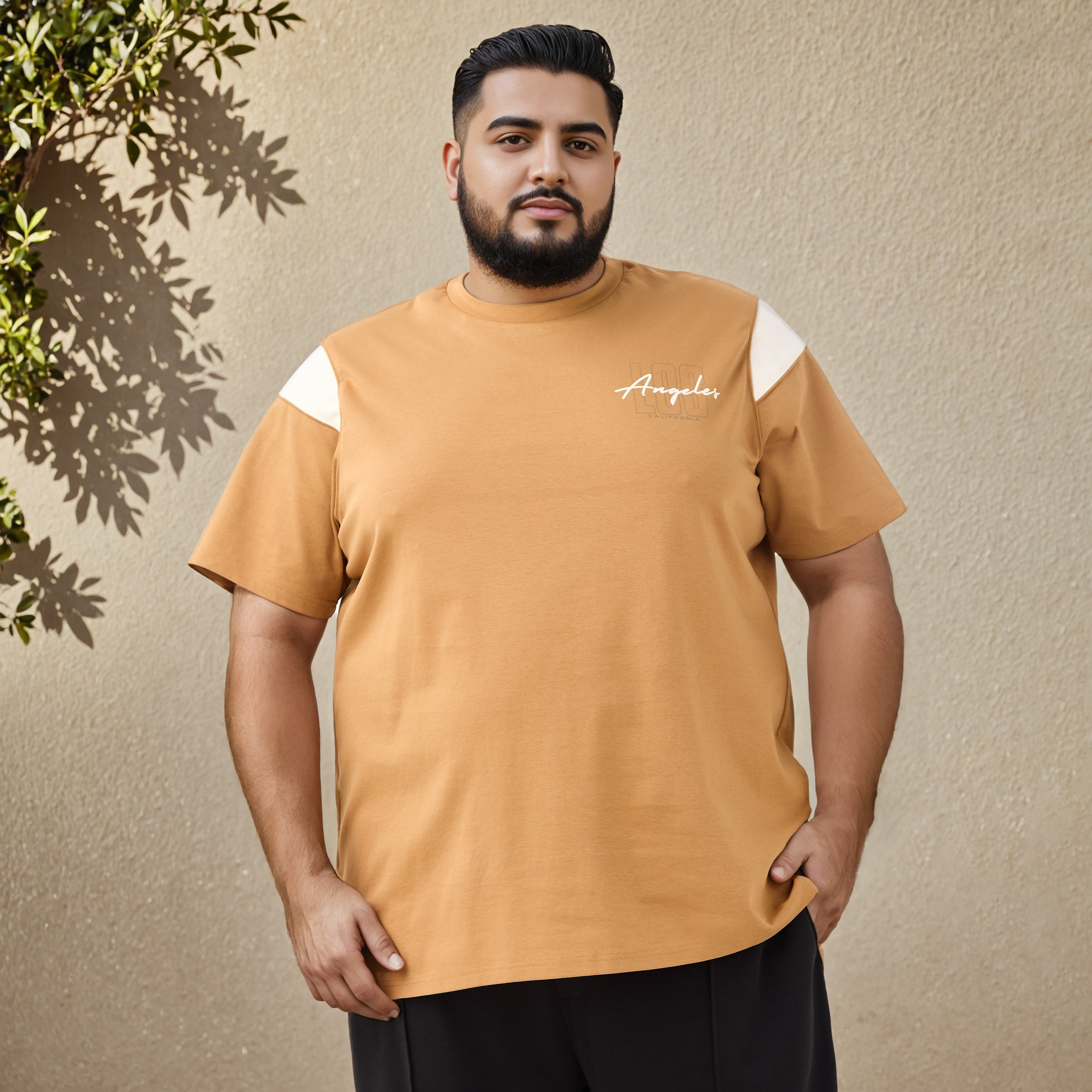 Plus Size Crew Neck Cut and Sew T-shirt-men-clothing-tshirtsandpolos-tshirts-image-1