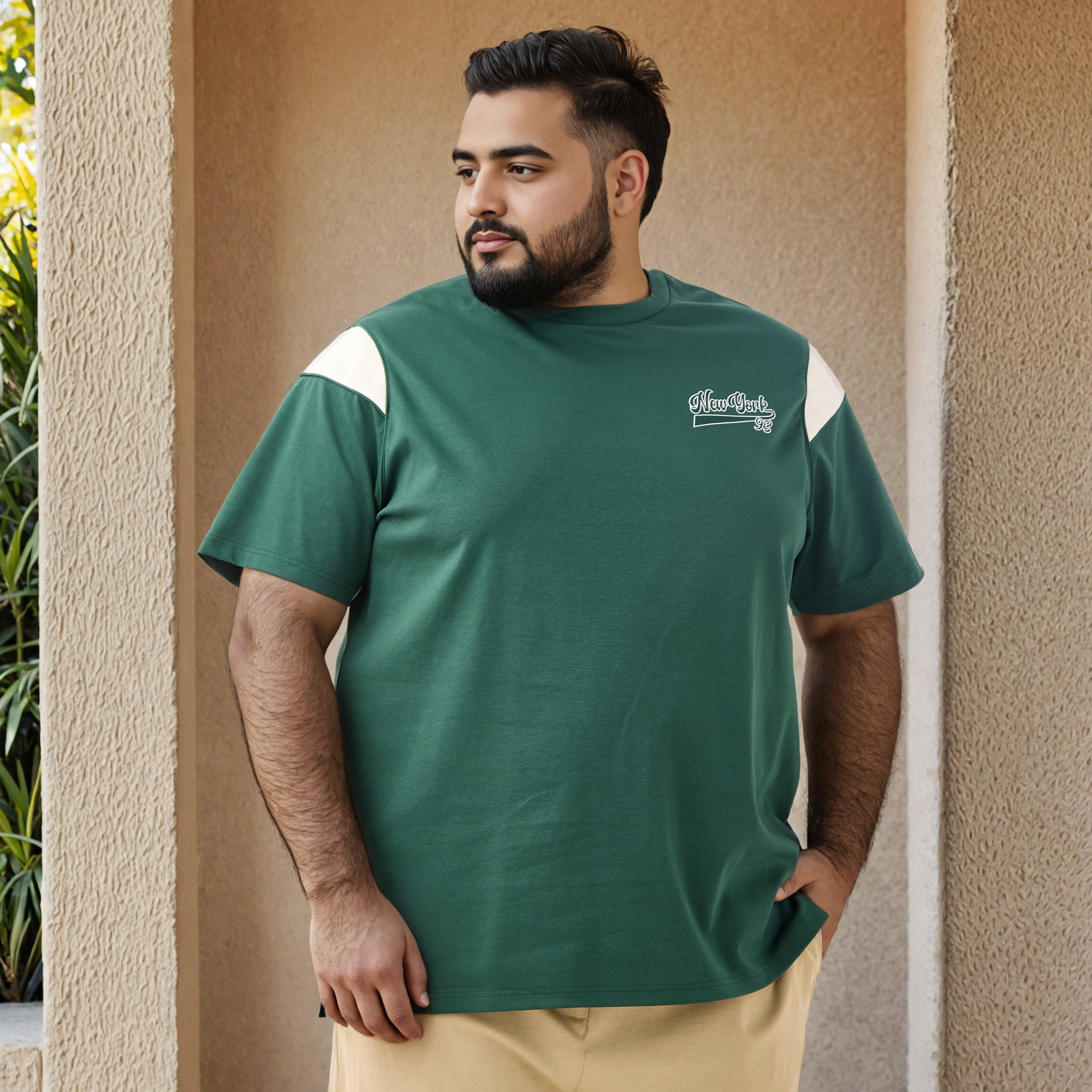 Plus Size Crew Neck Cut and Sew T-shirt-men-clothing-tshirtsandpolos-tshirts-image-1