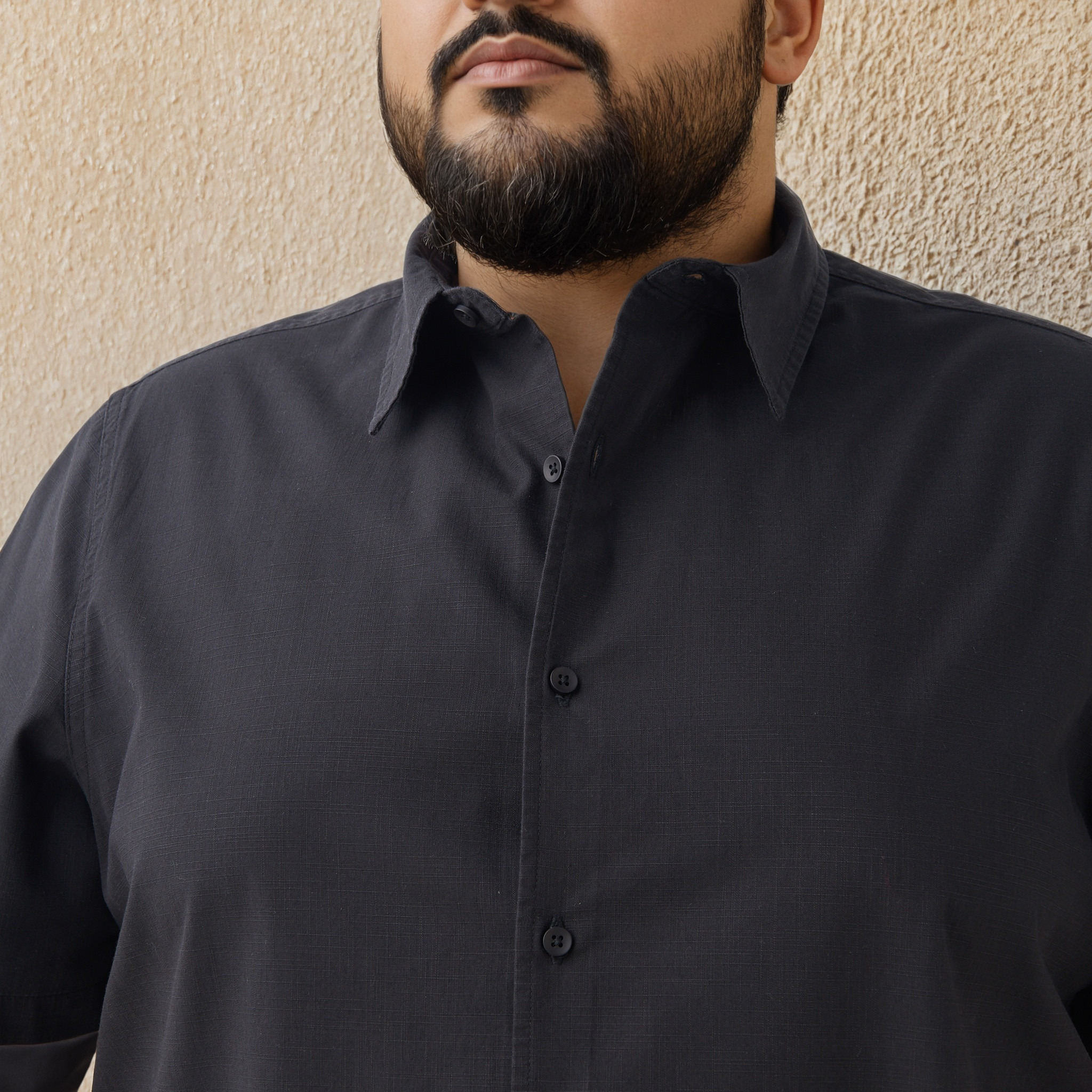 Plus Size Textured Regular Fit Shirt-men-clothing-shirts-image-4