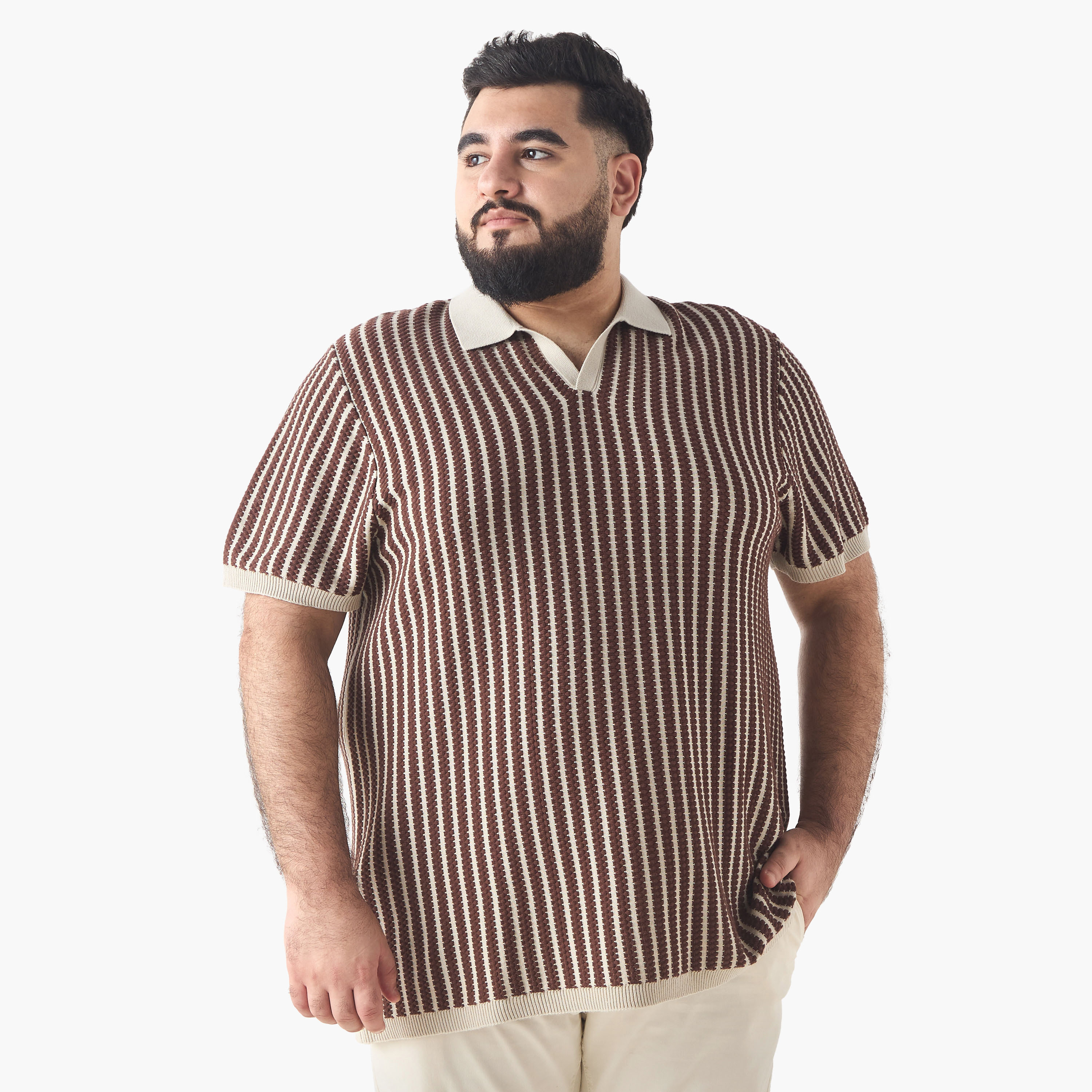 Plus Size Striped Polo T-shirt-men-clothing-plussize-tshirtsandpolos-polos-image-1