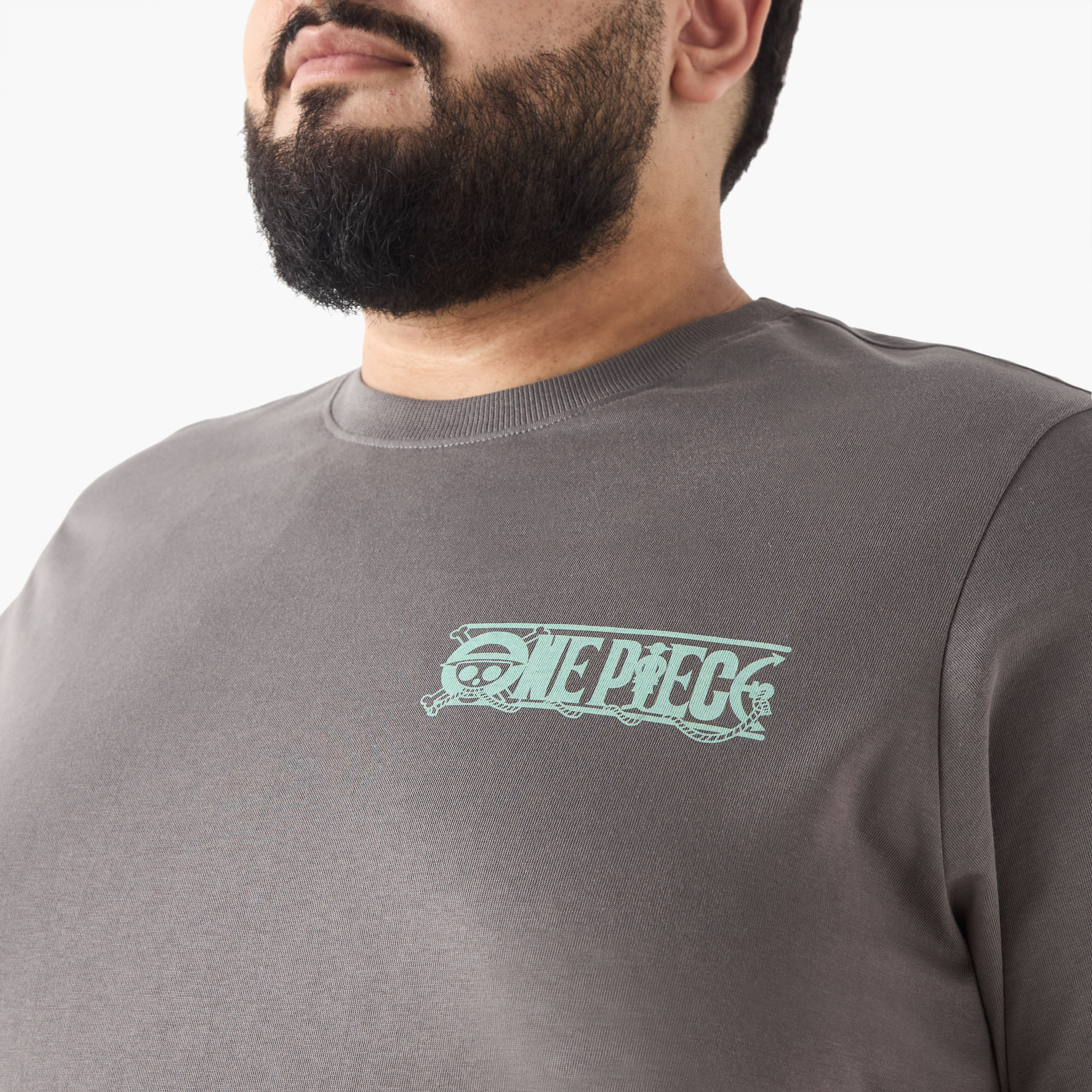 Plus Size Anime Print T-shirt with Crew Neck-men-clothing-tshirtsandpolos-tshirts-image-4