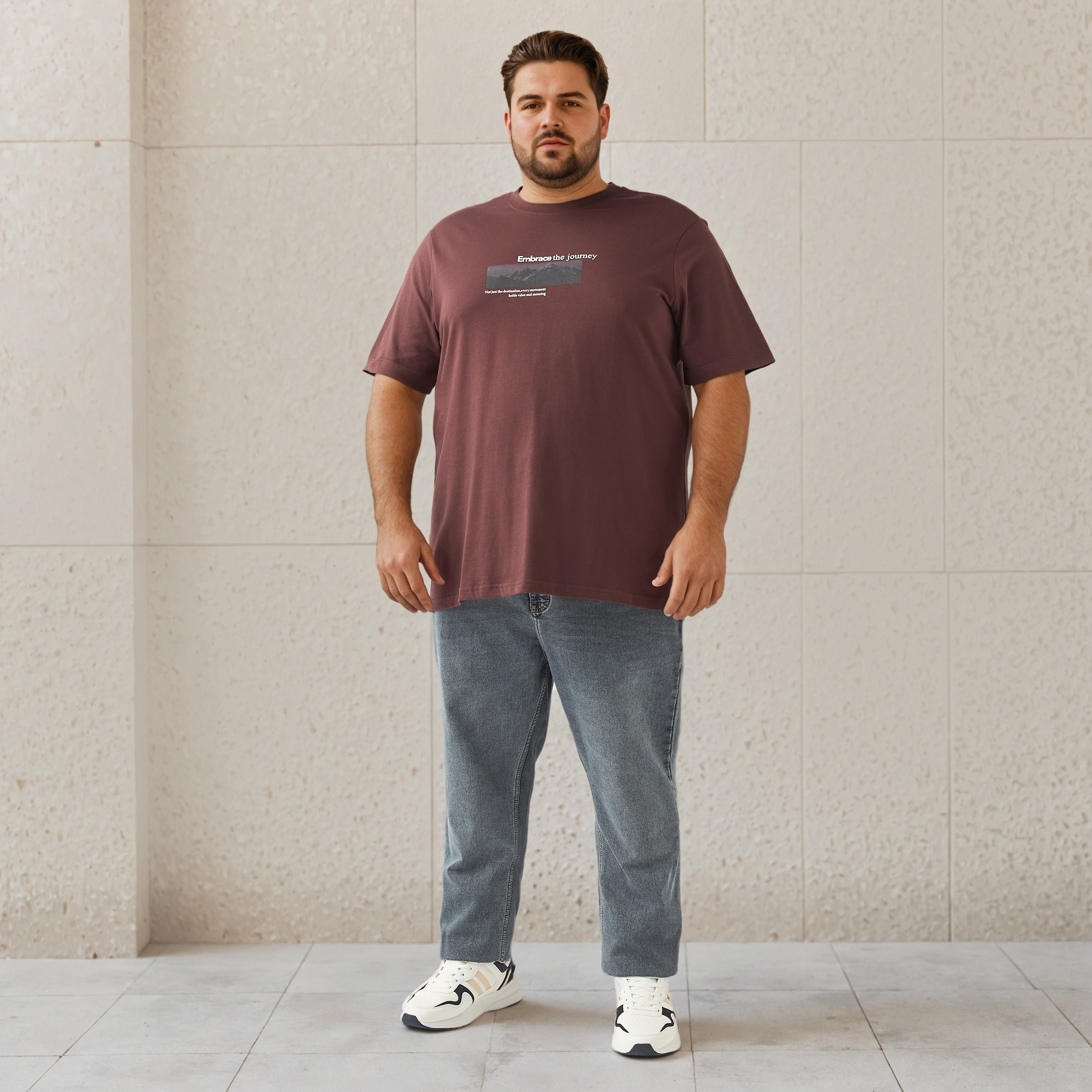 Plus Size Slogan Print T-shirt-men-clothing-tshirtsandpolos-tshirts-image-2