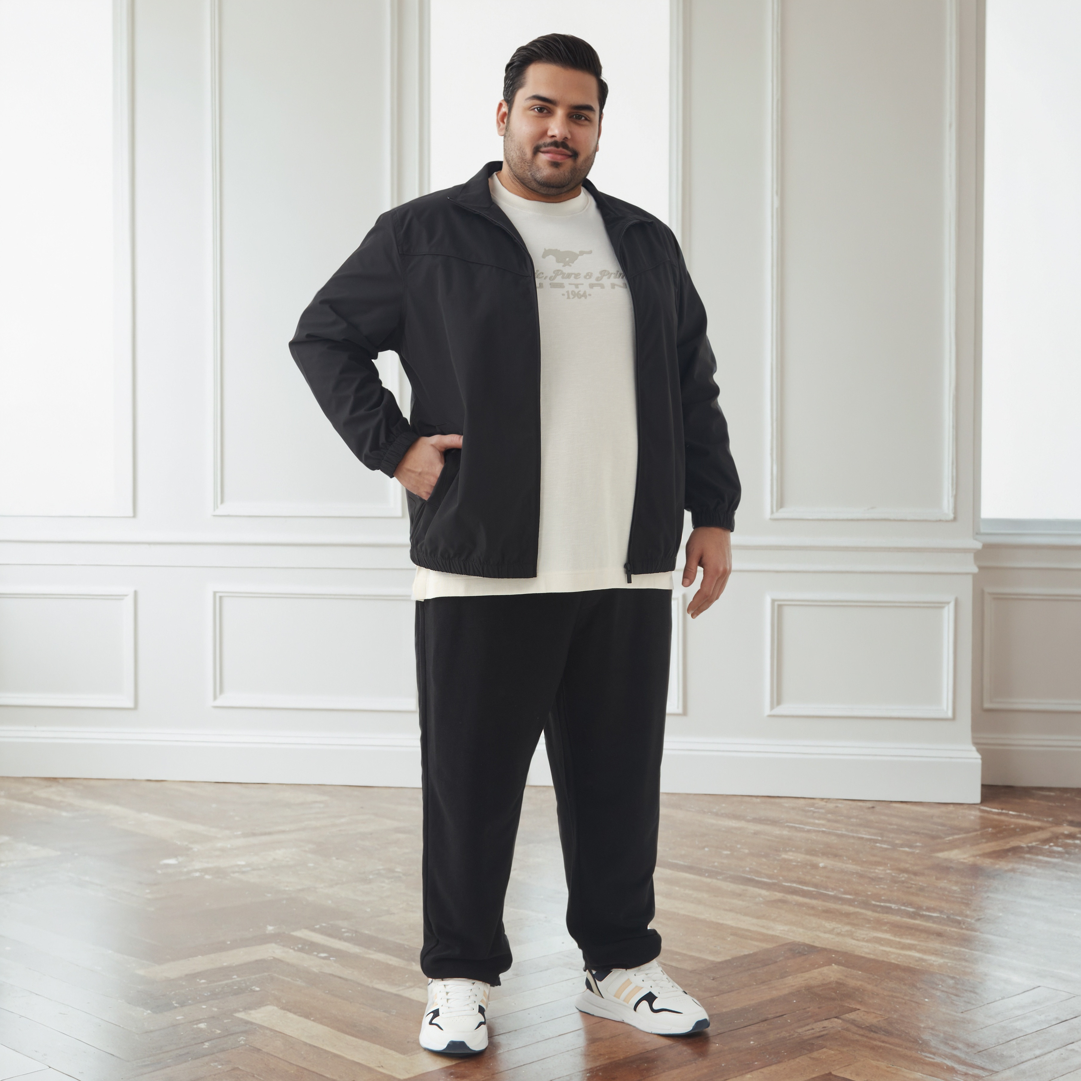 Men Plus Size Regular Fit Zip Through Jacket-men-clothing-jacketsandblazers-jackets-image-2
