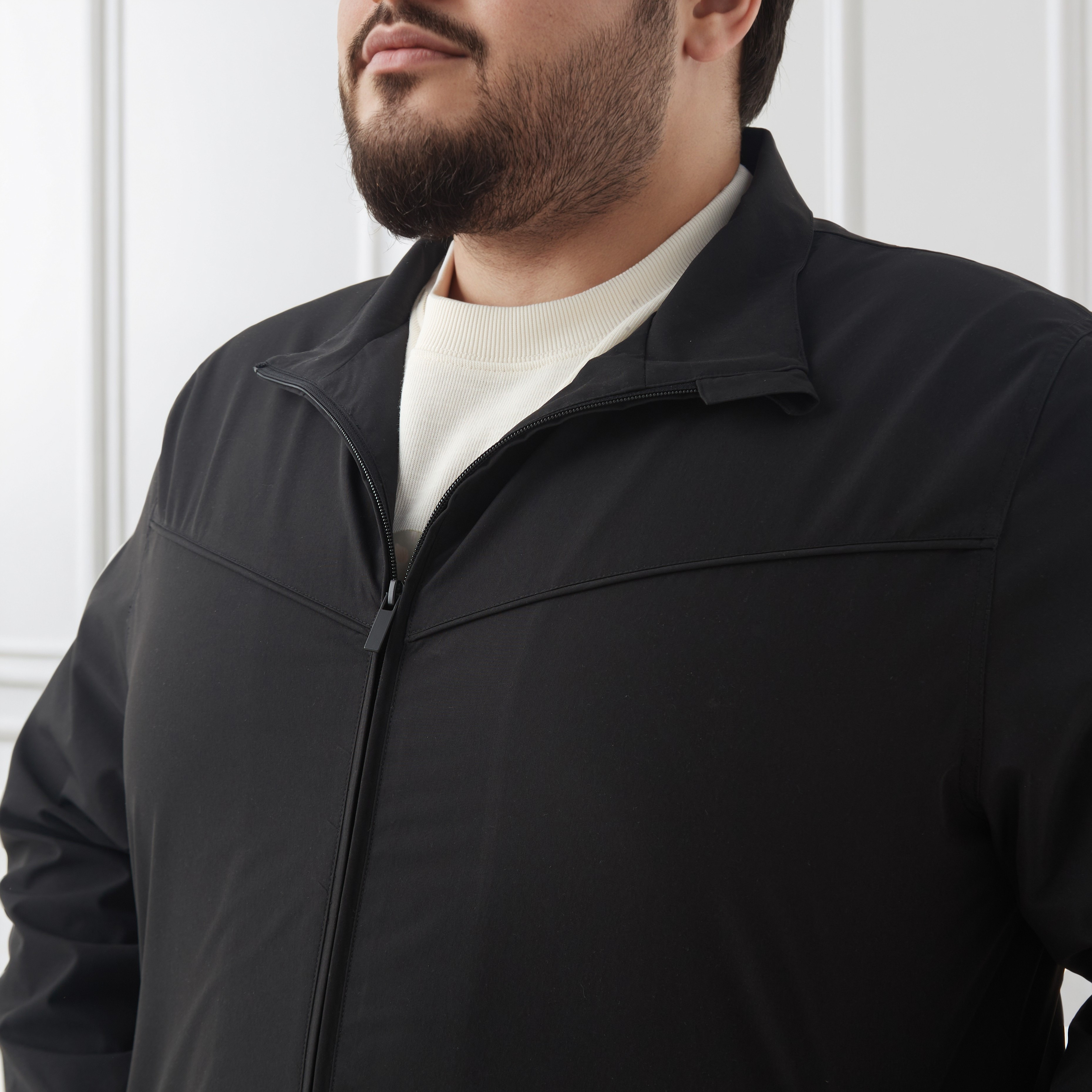جاكيت مقاس كبيرة بقصّة عادية وسحّاب للرجال-men-clothing-jacketsandblazers-jackets-image-4