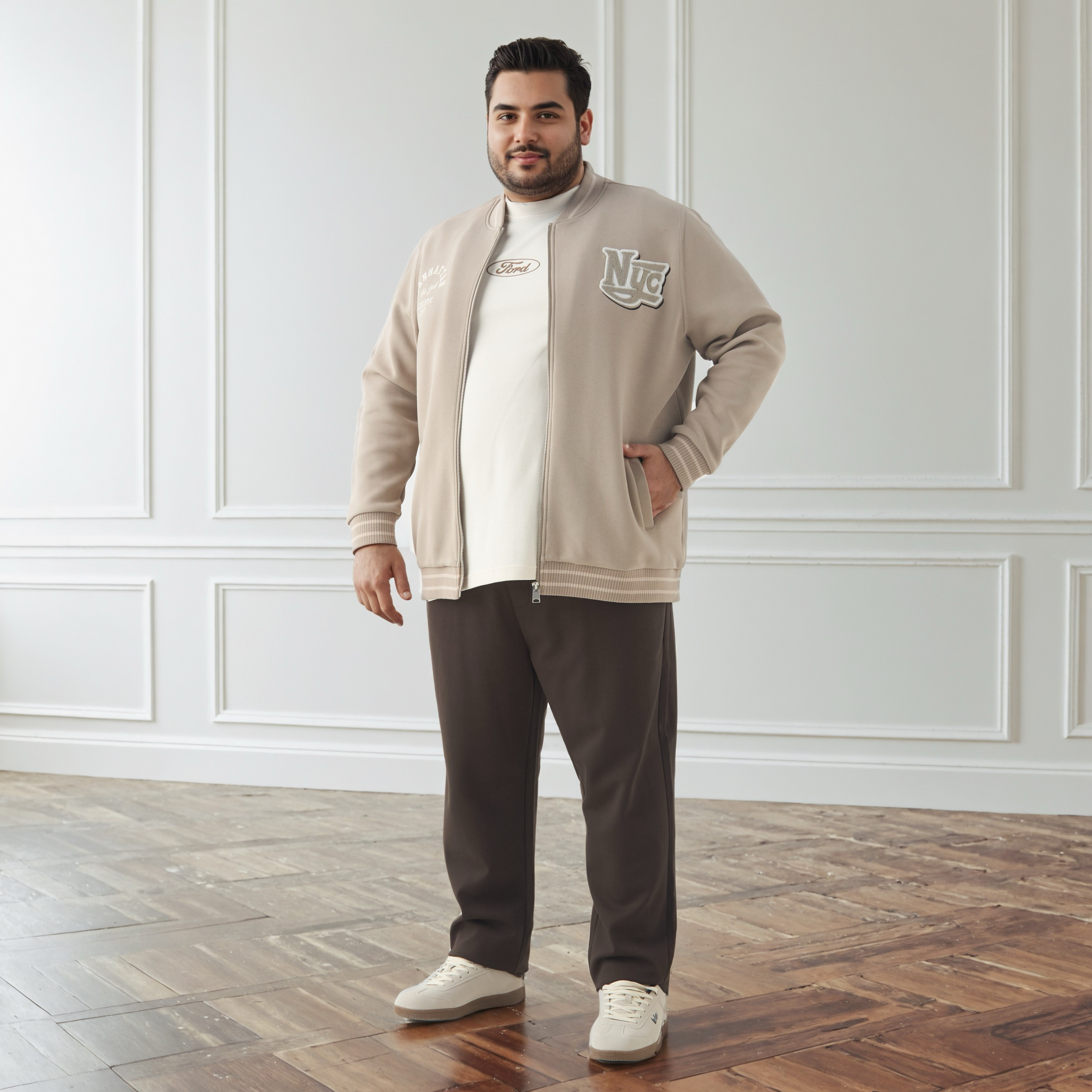 Men Plus Size Regular Fit New York Print Varsity Jacket-men-clothing-jacketsandblazers-jackets-image-2