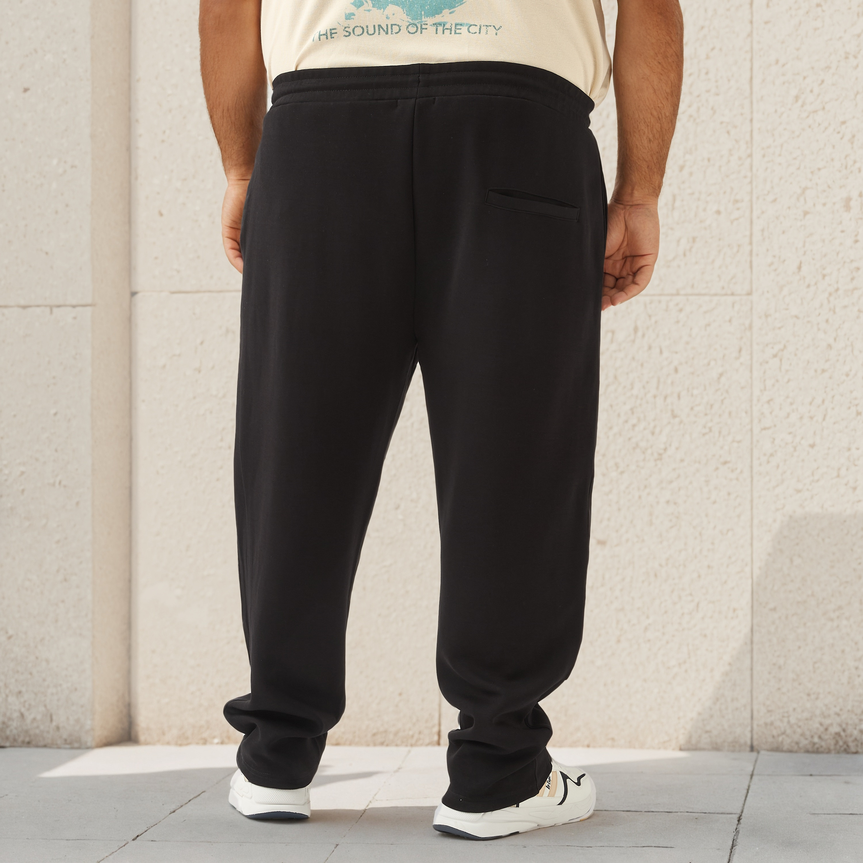Plus Size Regular Fit Flexi Waist Track Pants-men-clothing-bottoms-joggers-image-3