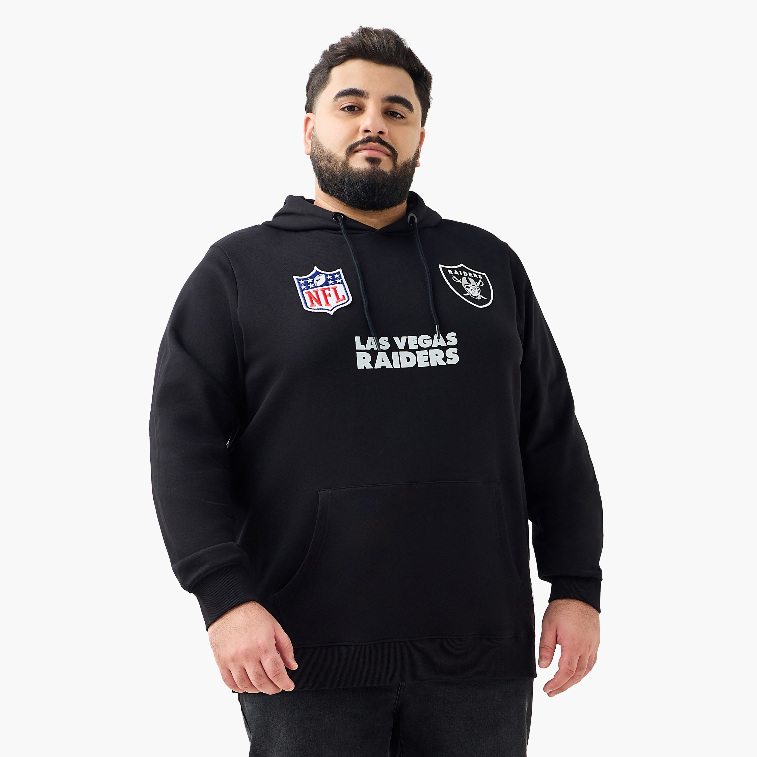 Men Las Vegas Raiders Print Cotton Hooded Sweatshirt-men-winterwear-hoodiesandsweatshirts-image-3