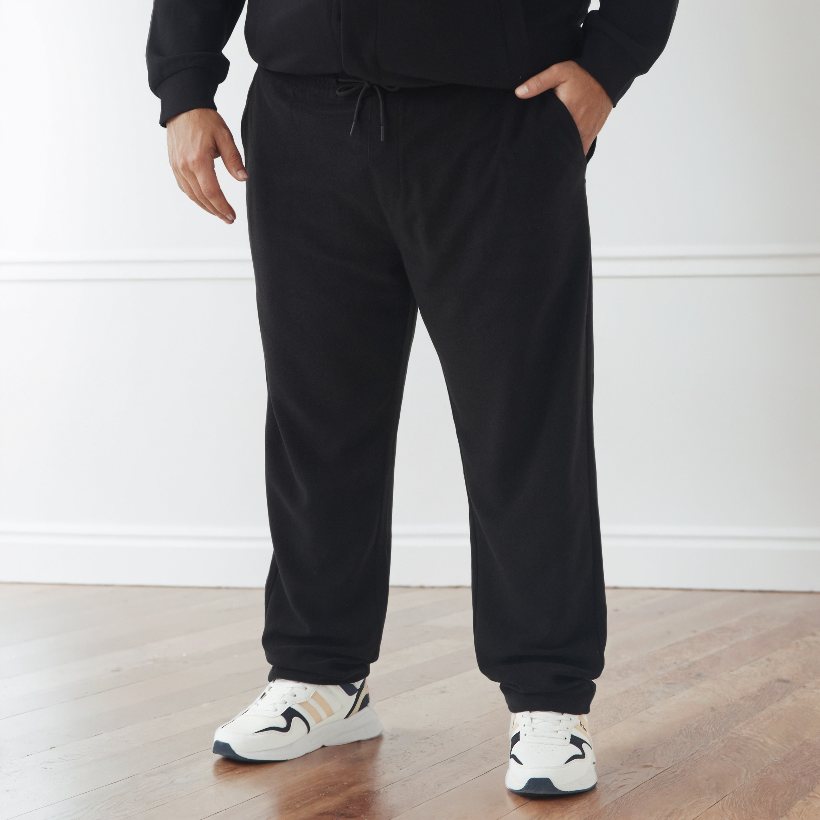 Men Regular Fit Joggers with Flexi Waist-men-clothing-bottoms-joggers-image-1