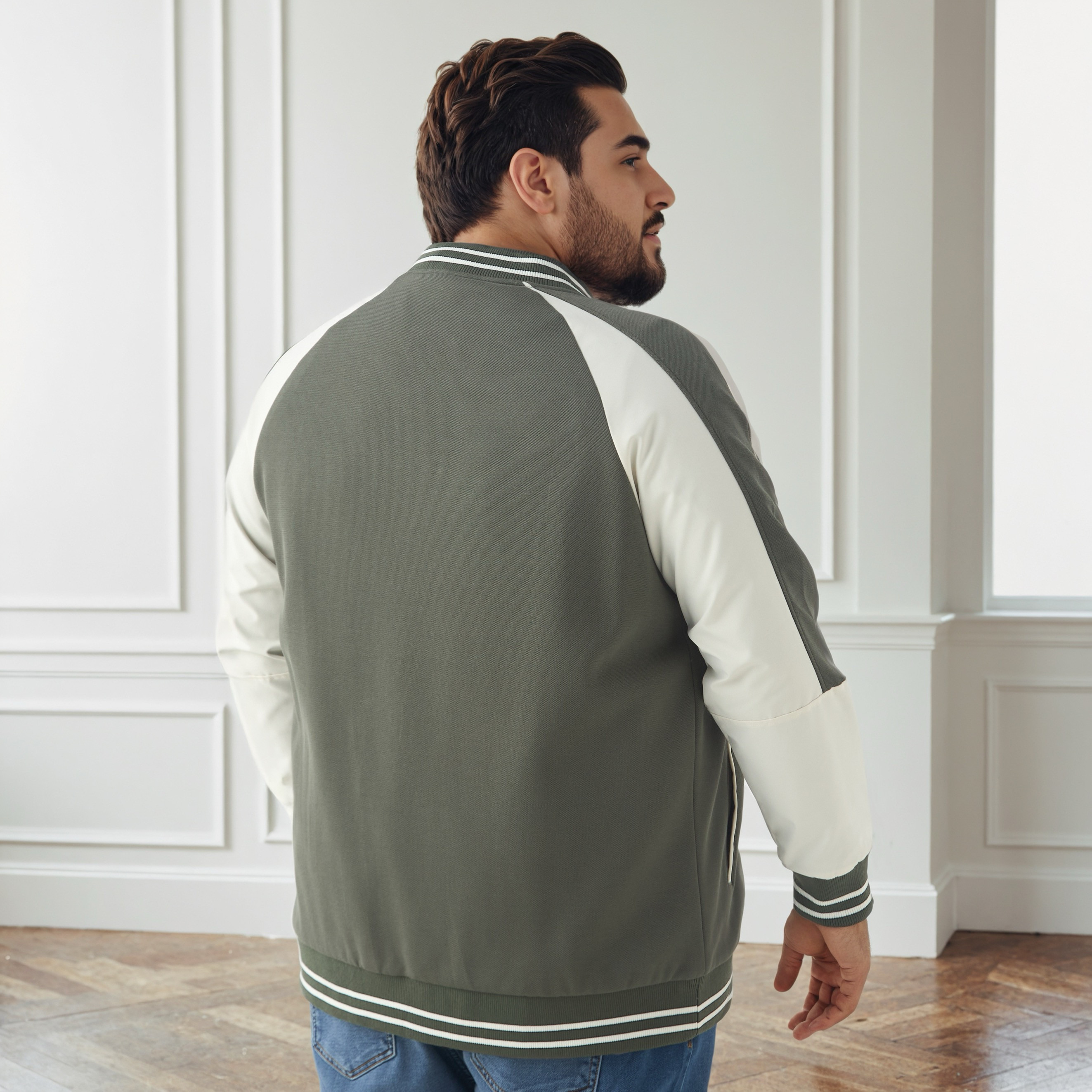 Men Plus Size Regular Fit Button Through Varsity Jacket-men-clothing-jacketsandblazers-jackets-image-3