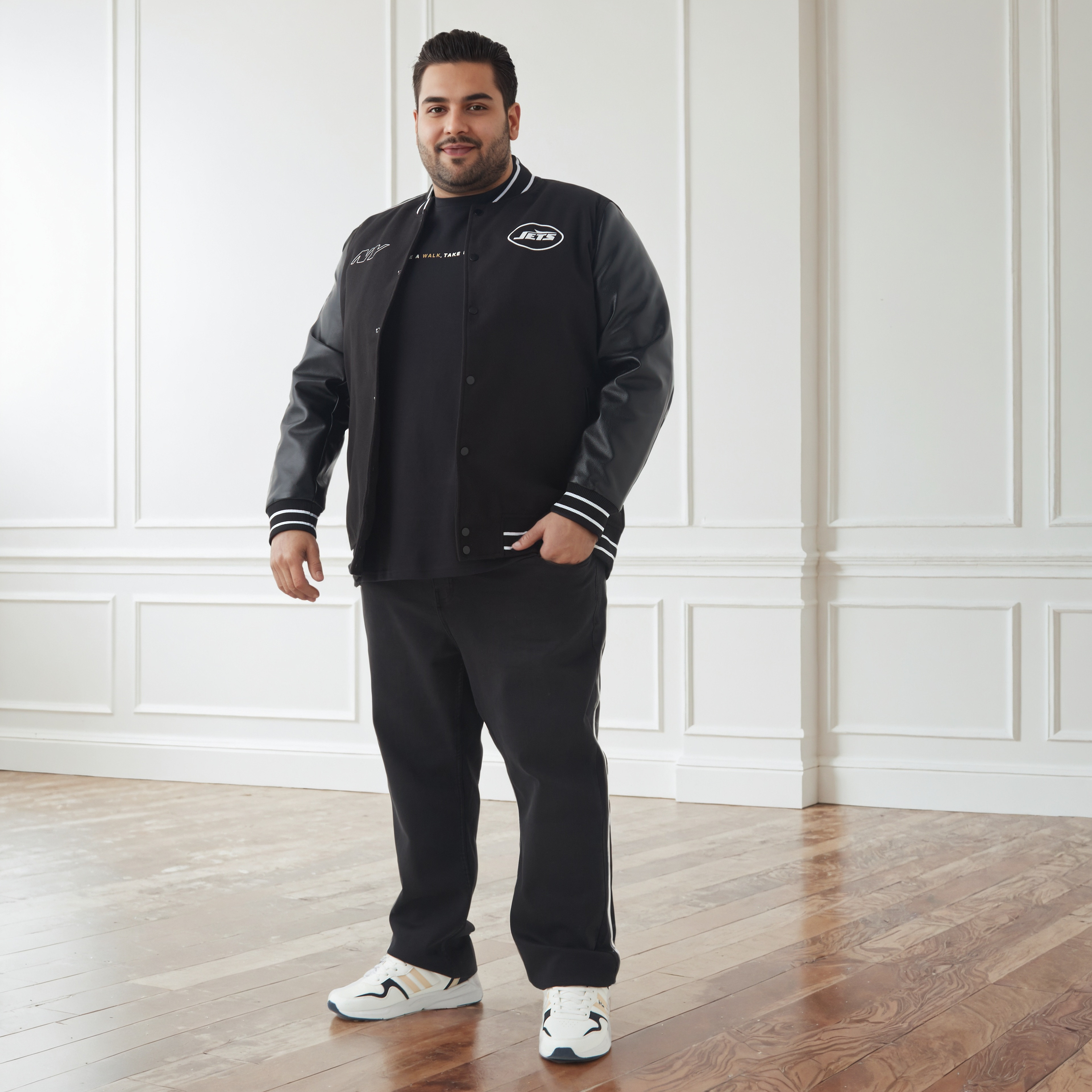 Men Plus Size Regular Fit New York Jets Print Varsity Jacket-men-clothing-jacketsandblazers-jackets-image-2