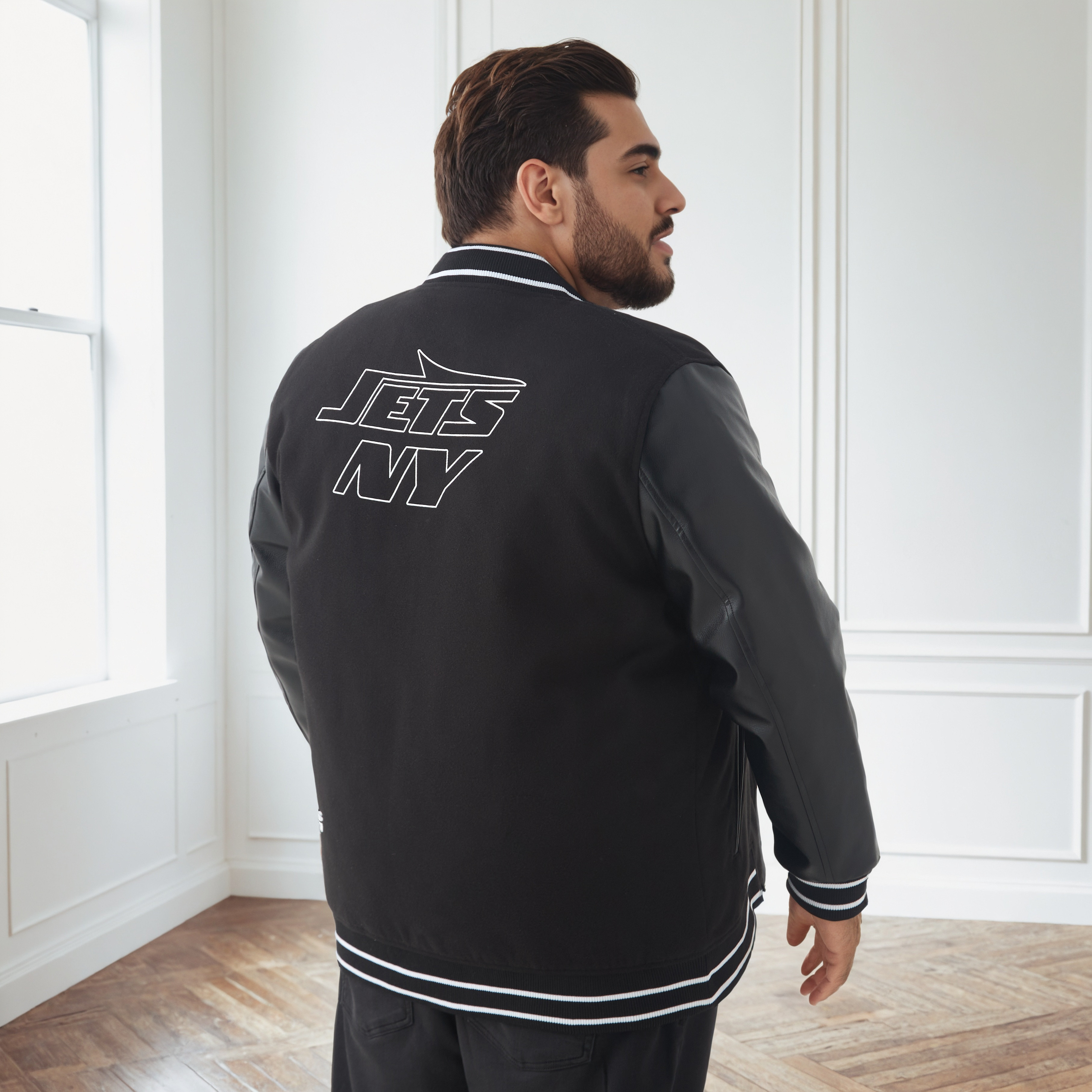 Men Plus Size Regular Fit New York Jets Print Varsity Jacket-men-clothing-jacketsandblazers-jackets-image-3