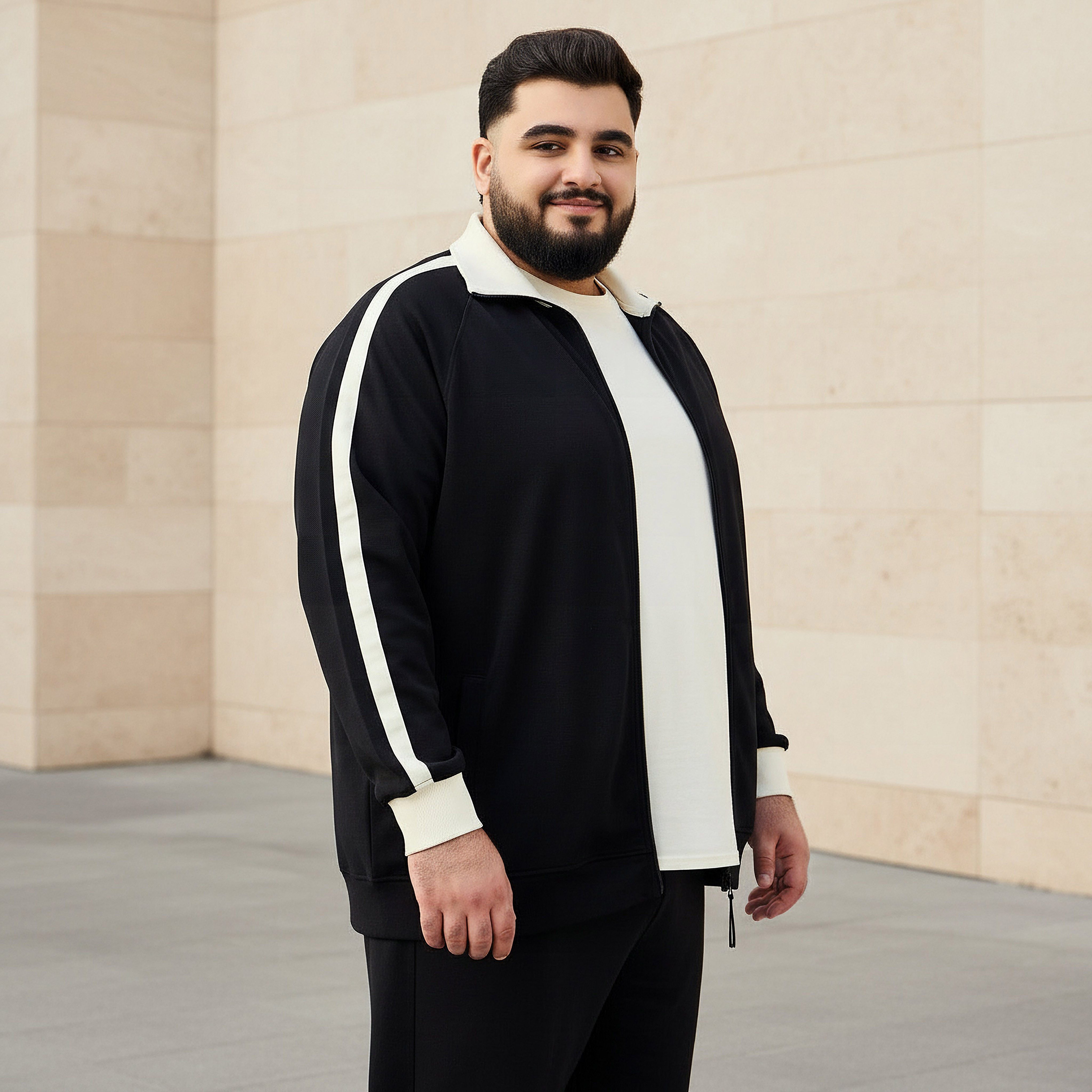 Men Tape Detail Longline Jacket-men-clothing-jacketsandblazers-jackets-image-1