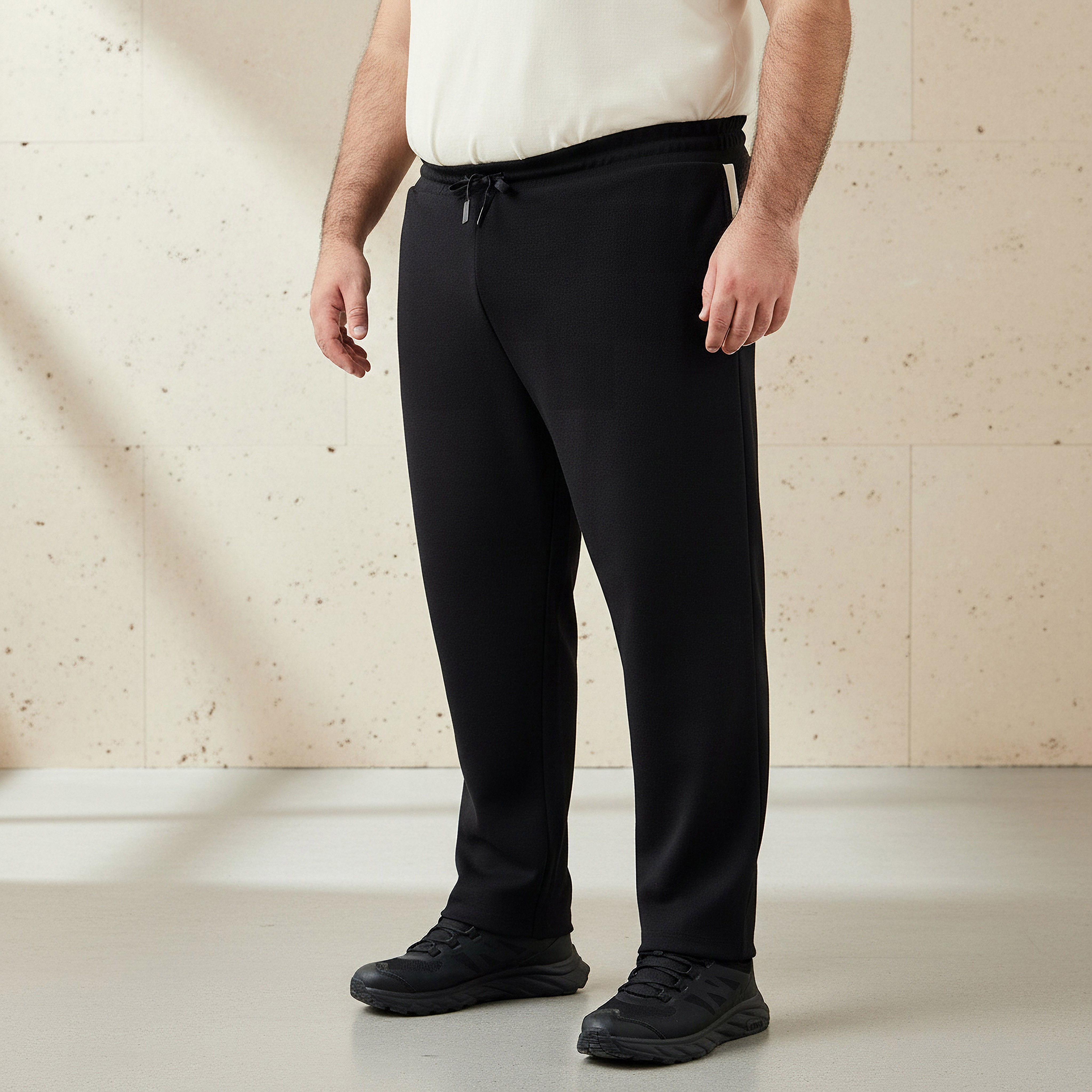 Men Regular Fit Joggers with Pockets-men-clothing-bottoms-joggers-image-1