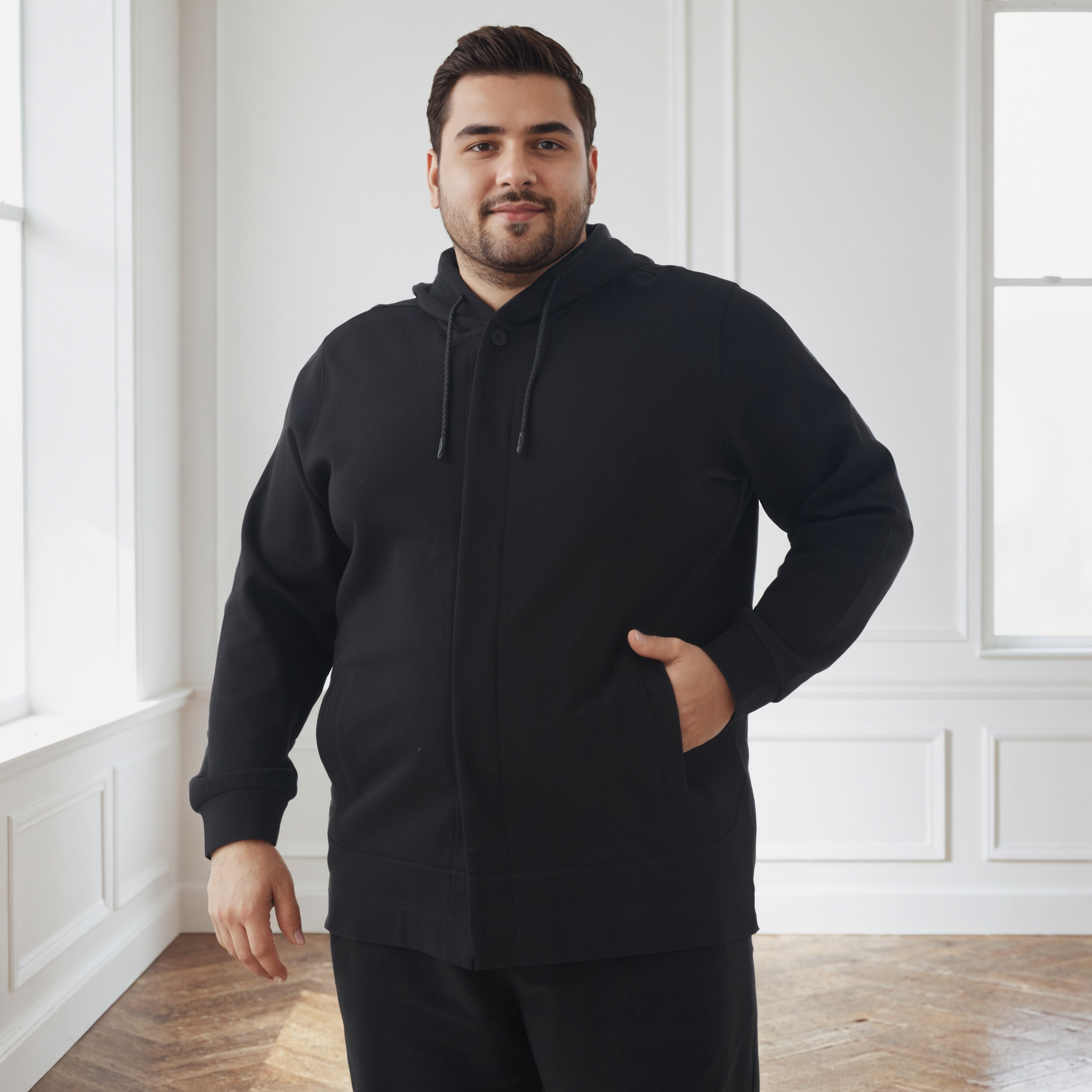 Men Plus Size Cotton Blend Hoodie-men-winterwear-hoodiesandsweatshirts-image-1