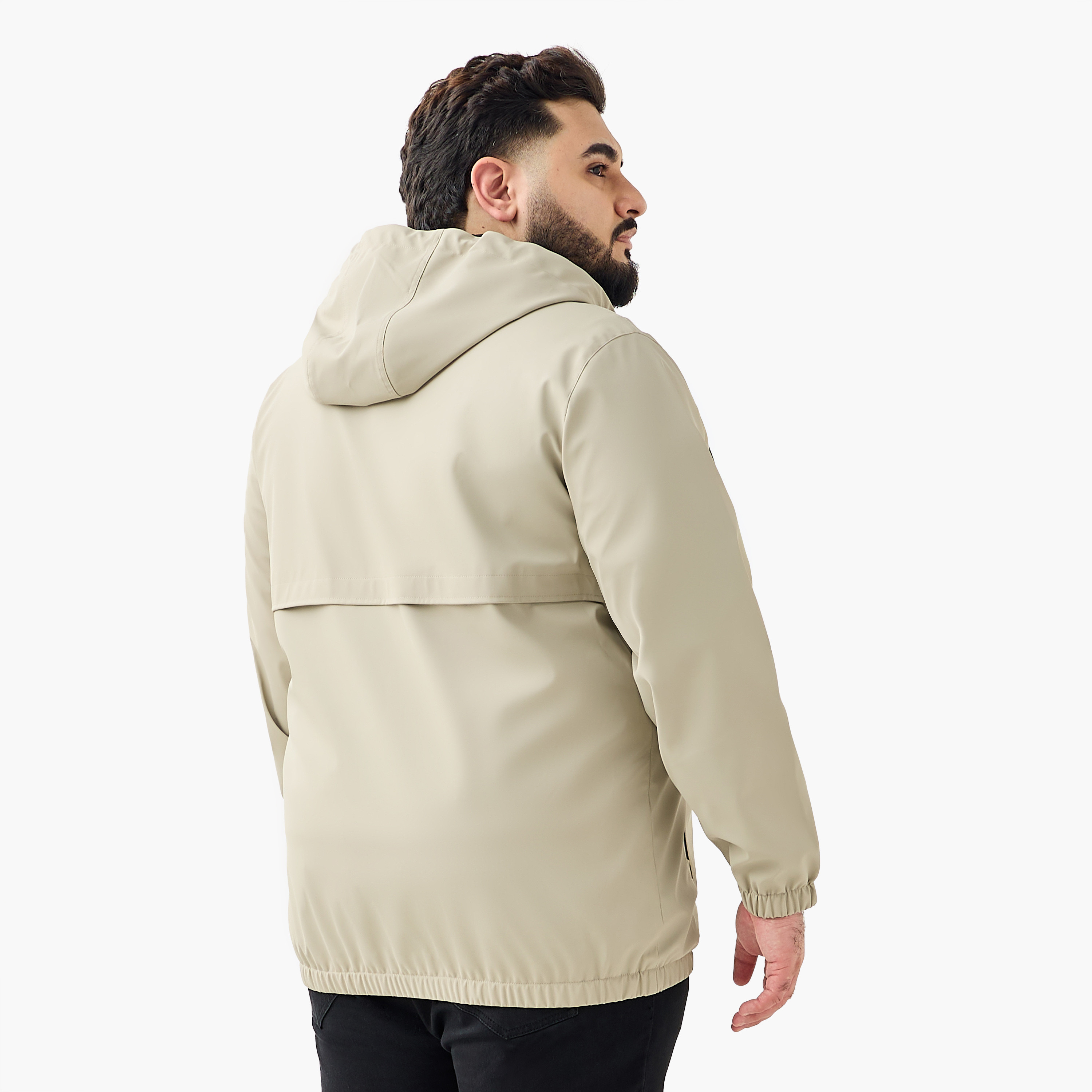 Men Regular Fit Hooded Longline Jacket-men-clothing-jacketsandblazers-jackets-image-3