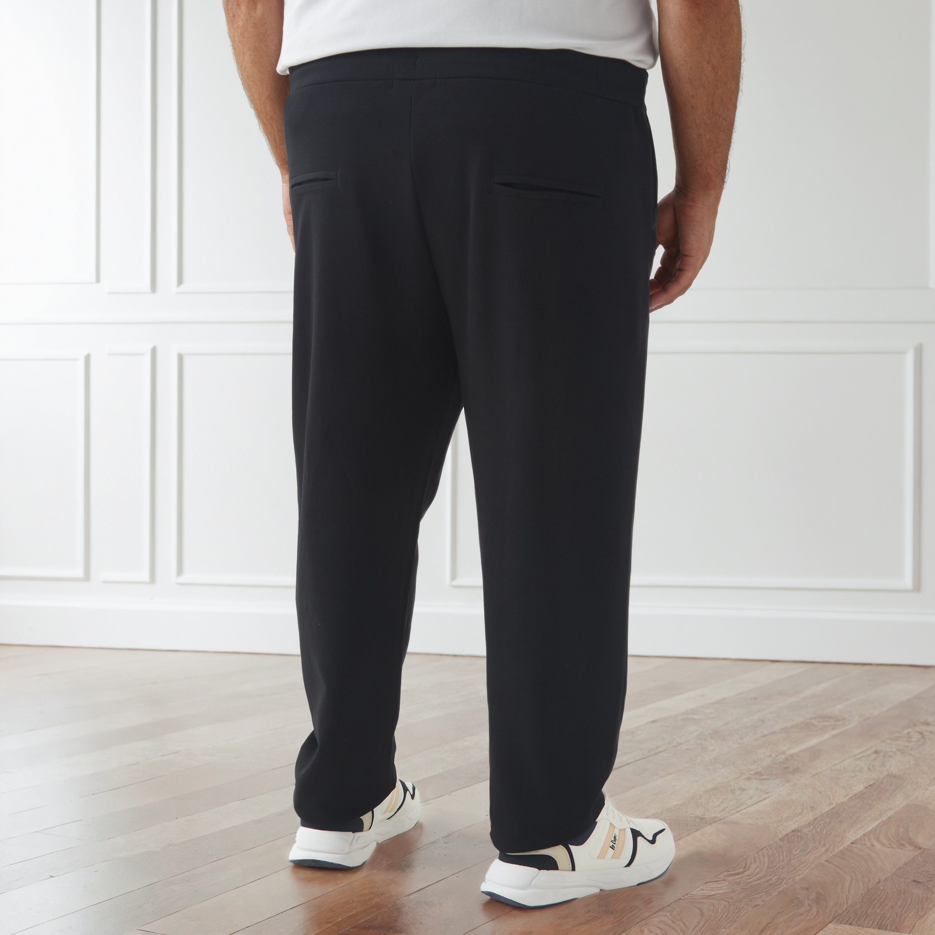 Men Regular Fit Bonded Knit Flexi Waist Joggers-men-clothing-bottoms-joggers-image-3