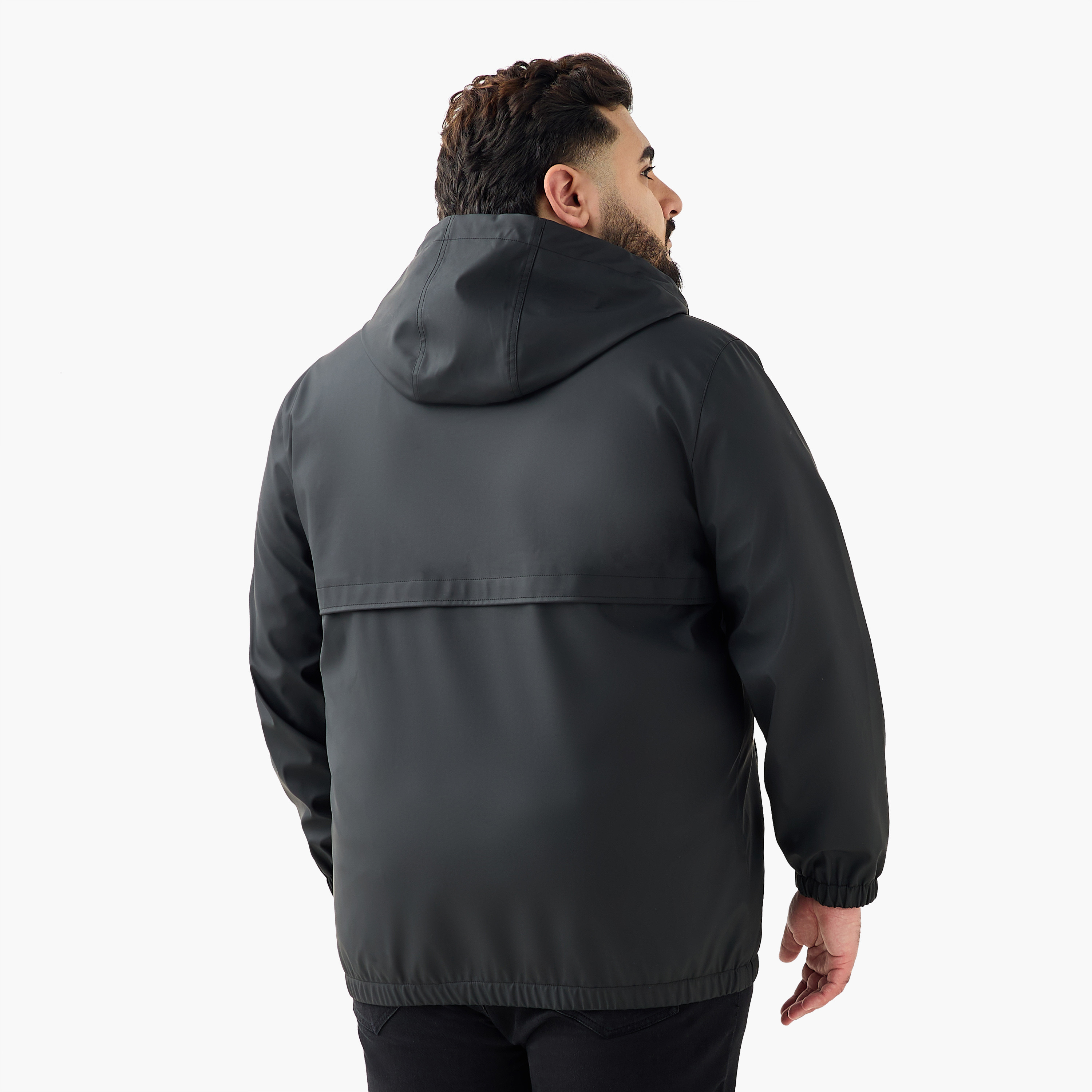 Men Regular Fit Hooded Longline Jacket-men-clothing-jacketsandblazers-jackets-image-4