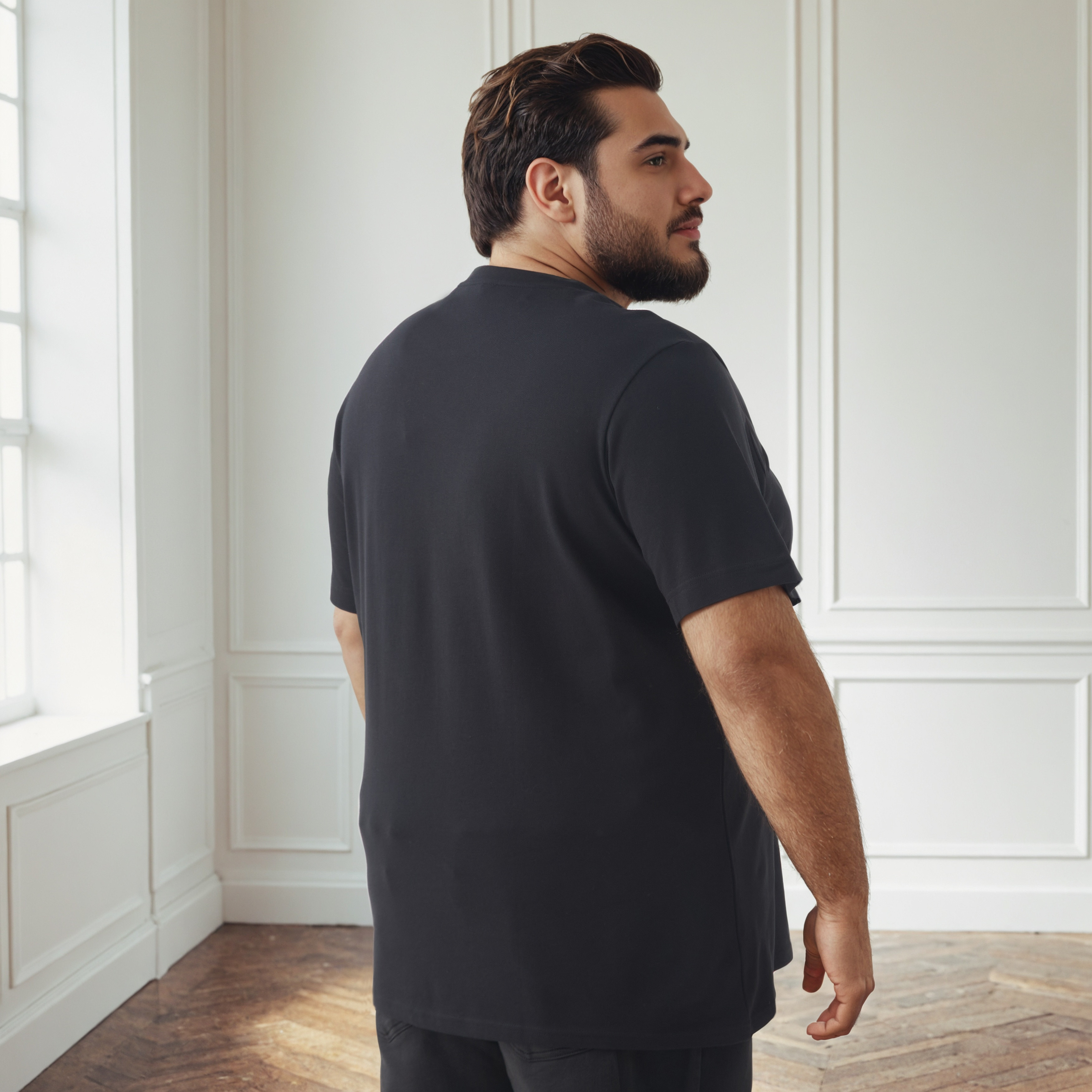 تيشيرت بقصة عادية وياقة مستديرة وأكمام قصيرة بطبعات شعارات للرجال-men-clothing-tshirtsandpolos-tshirts-image-3