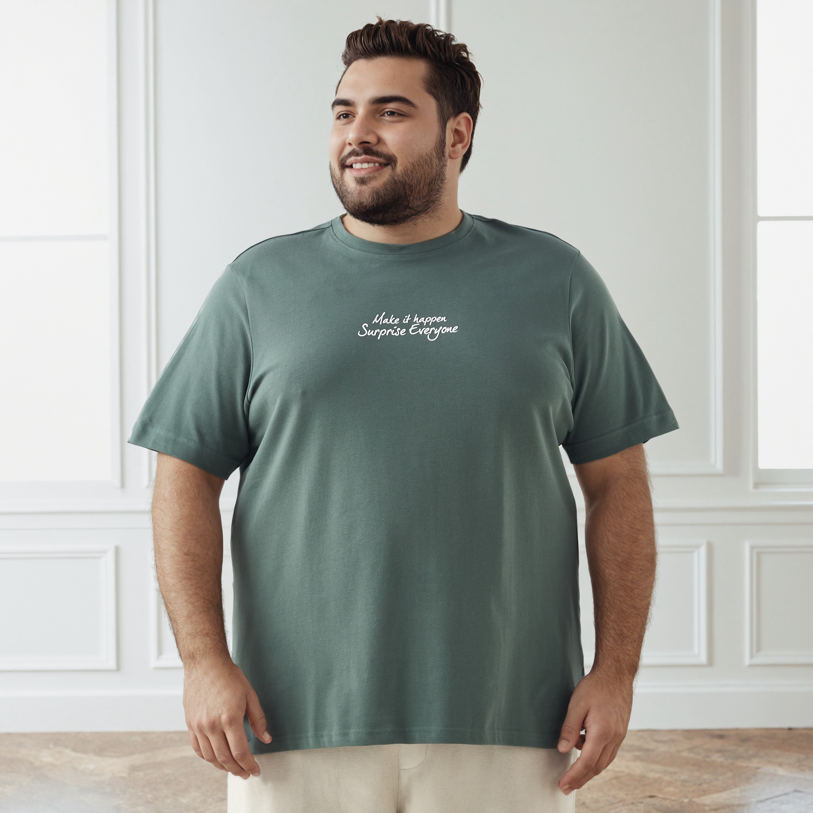 Men Regular Fit Crew Neck Short Sleeves Slogan Print T-shirt-men-clothing-tshirtsandpolos-tshirts-image-1