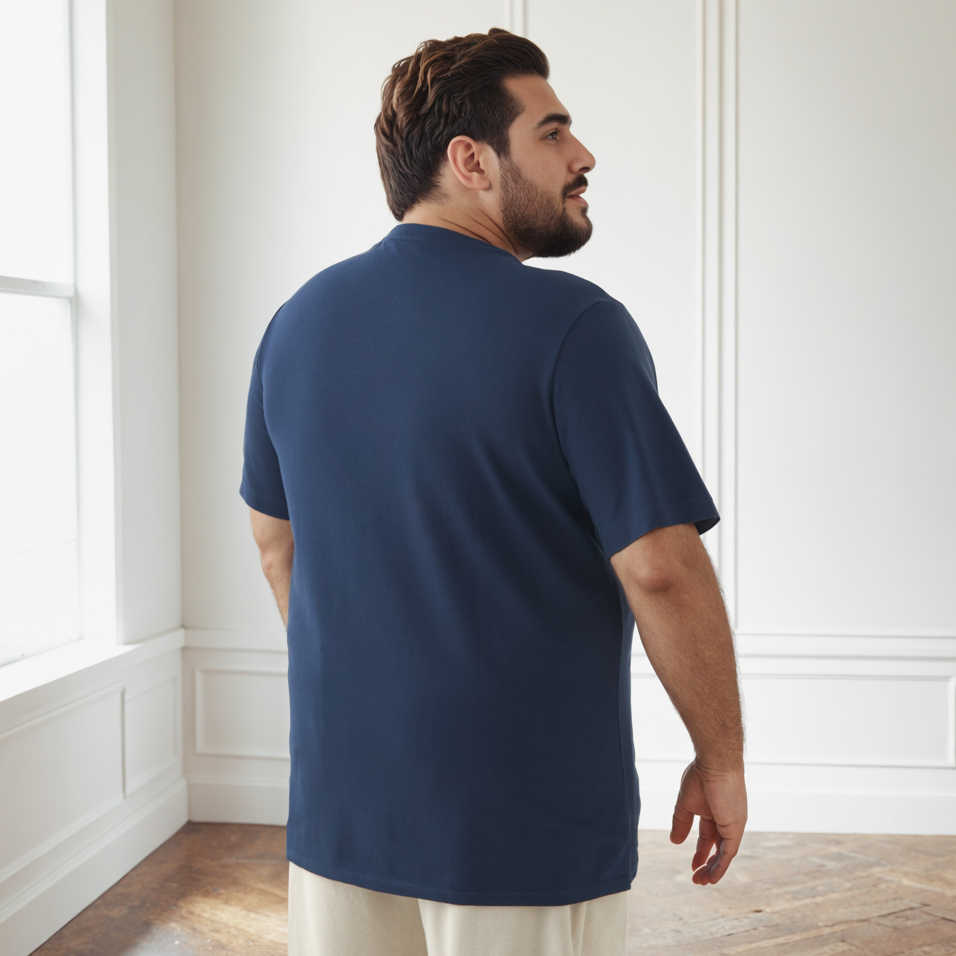 تيشيرت بقصة عادية وياقة مستديرة وأكمام قصيرة بطبعات شعارات للرجال-men-clothing-tshirtsandpolos-tshirts-image-18