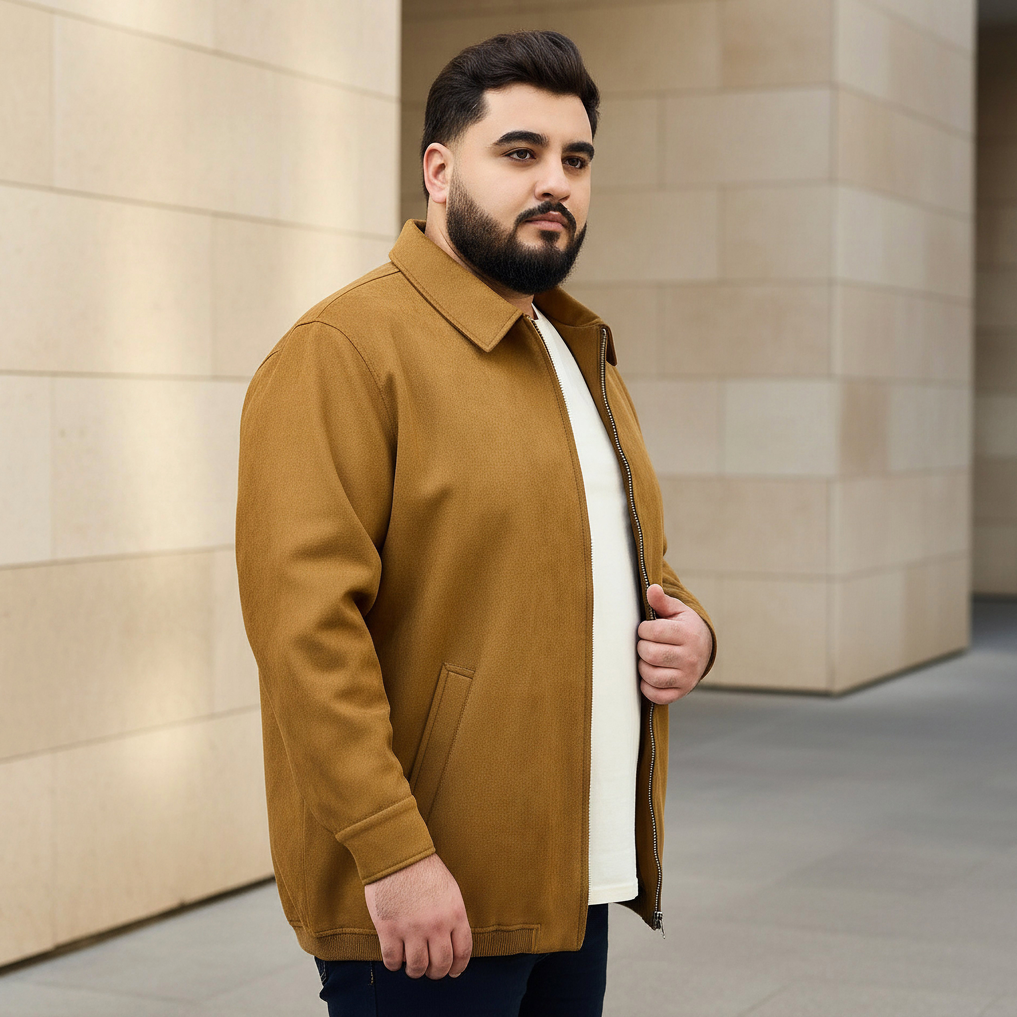 Men Regular Fit Suede Longline Jacket-men-clothing-jacketsandblazers-jackets-image-1