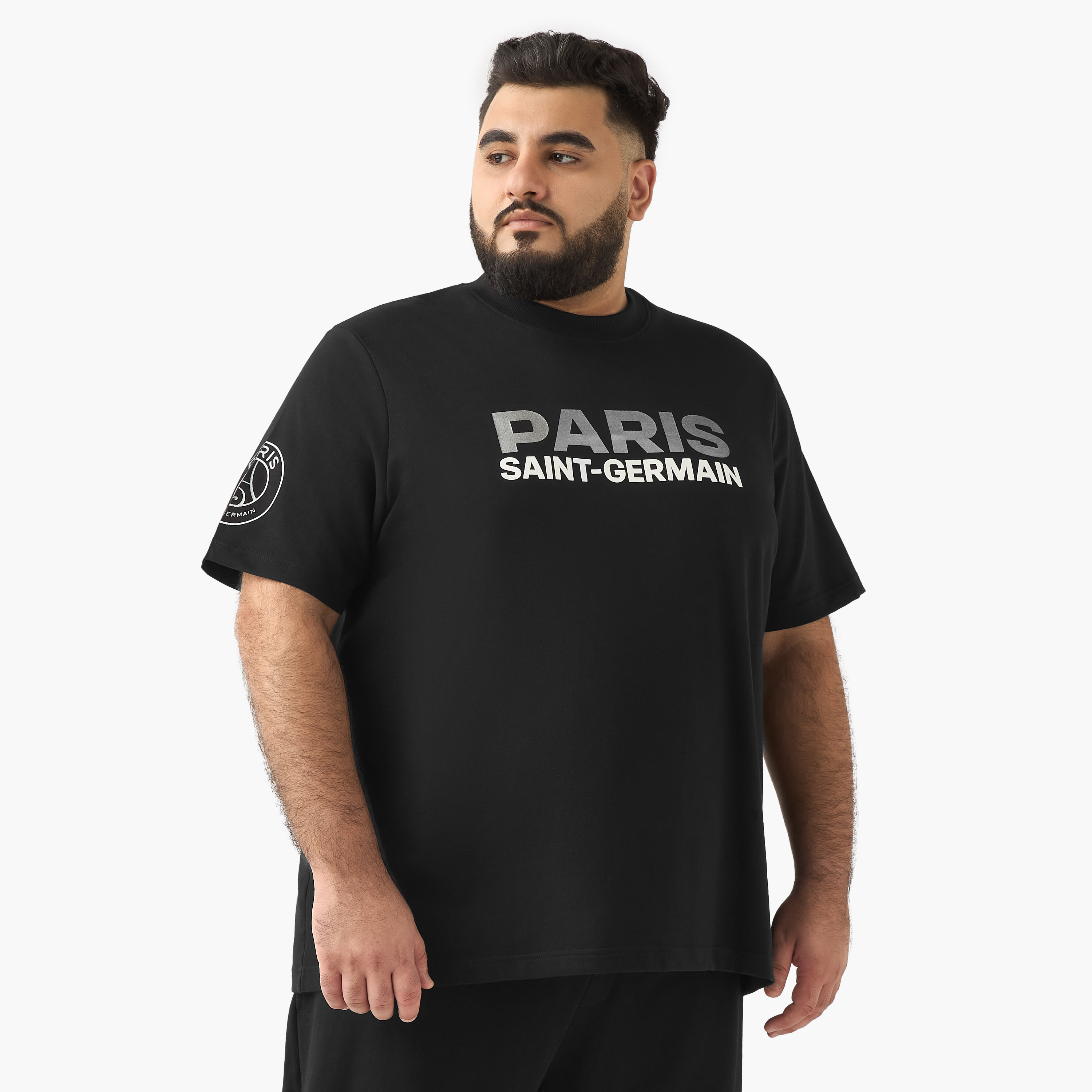 Men's Regular Fit Crew Neck Short Sleeve Paris Saint Germain Print T-shirt-men-clothing-tshirtsandpolos-tshirts-image-1